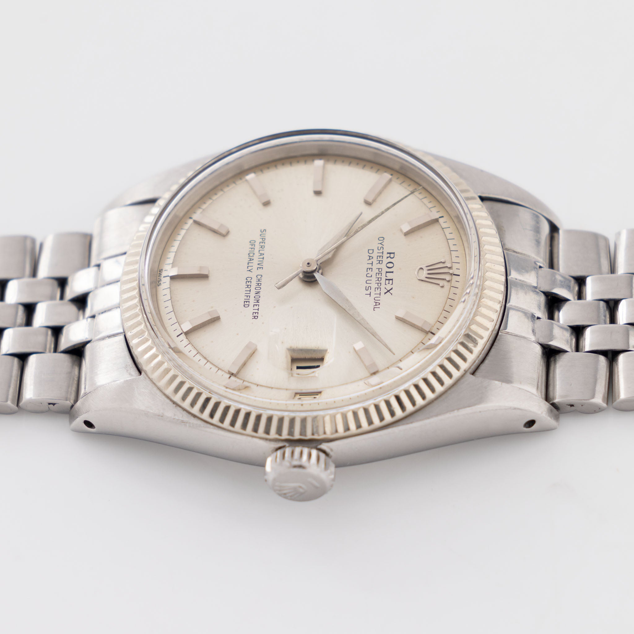 Rolex Datejust 1601 "Swiss Only" Silver Dial No Lume Dauphine Hands
