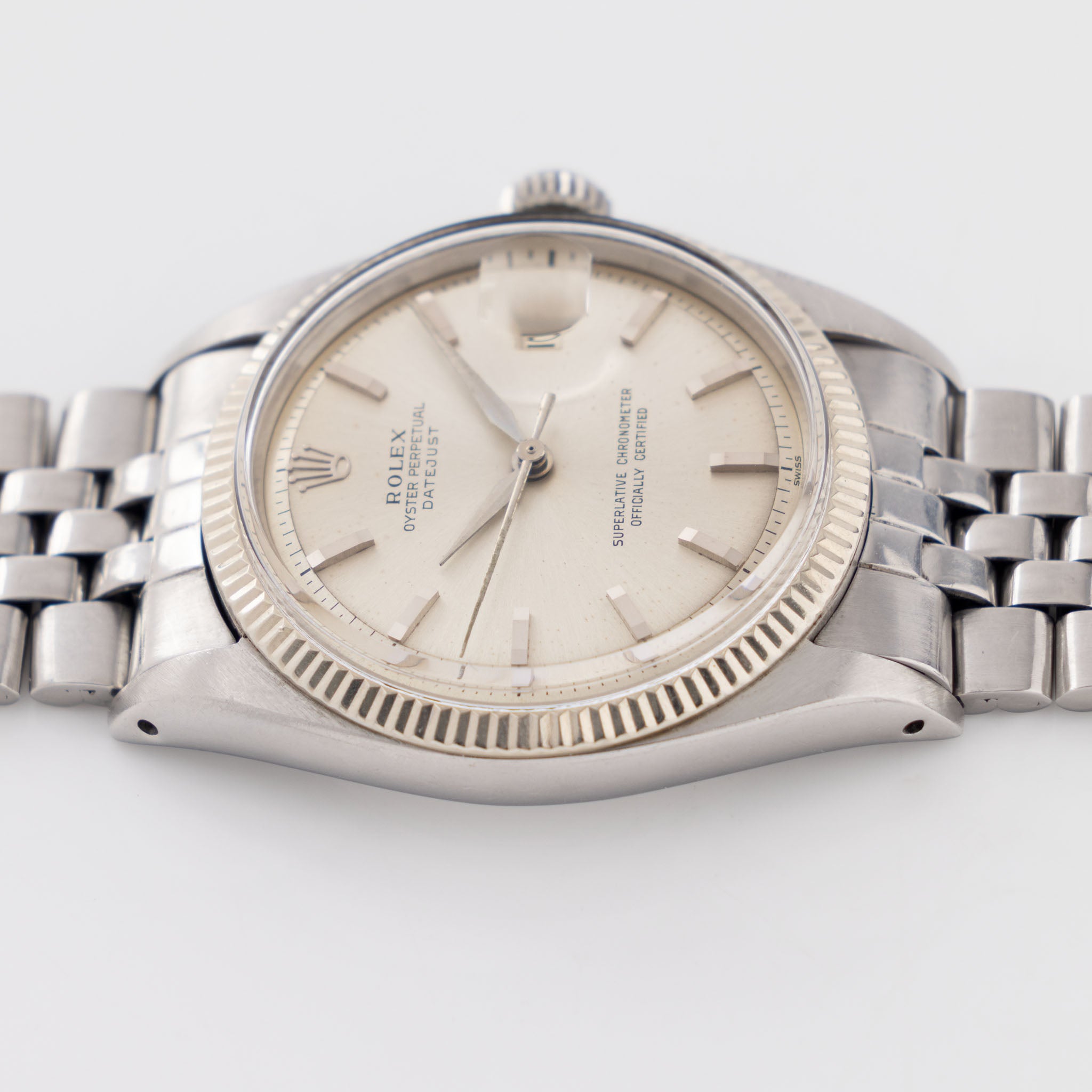 Rolex Datejust 1601 "Swiss Only" Silver Dial No Lume Dauphine Hands