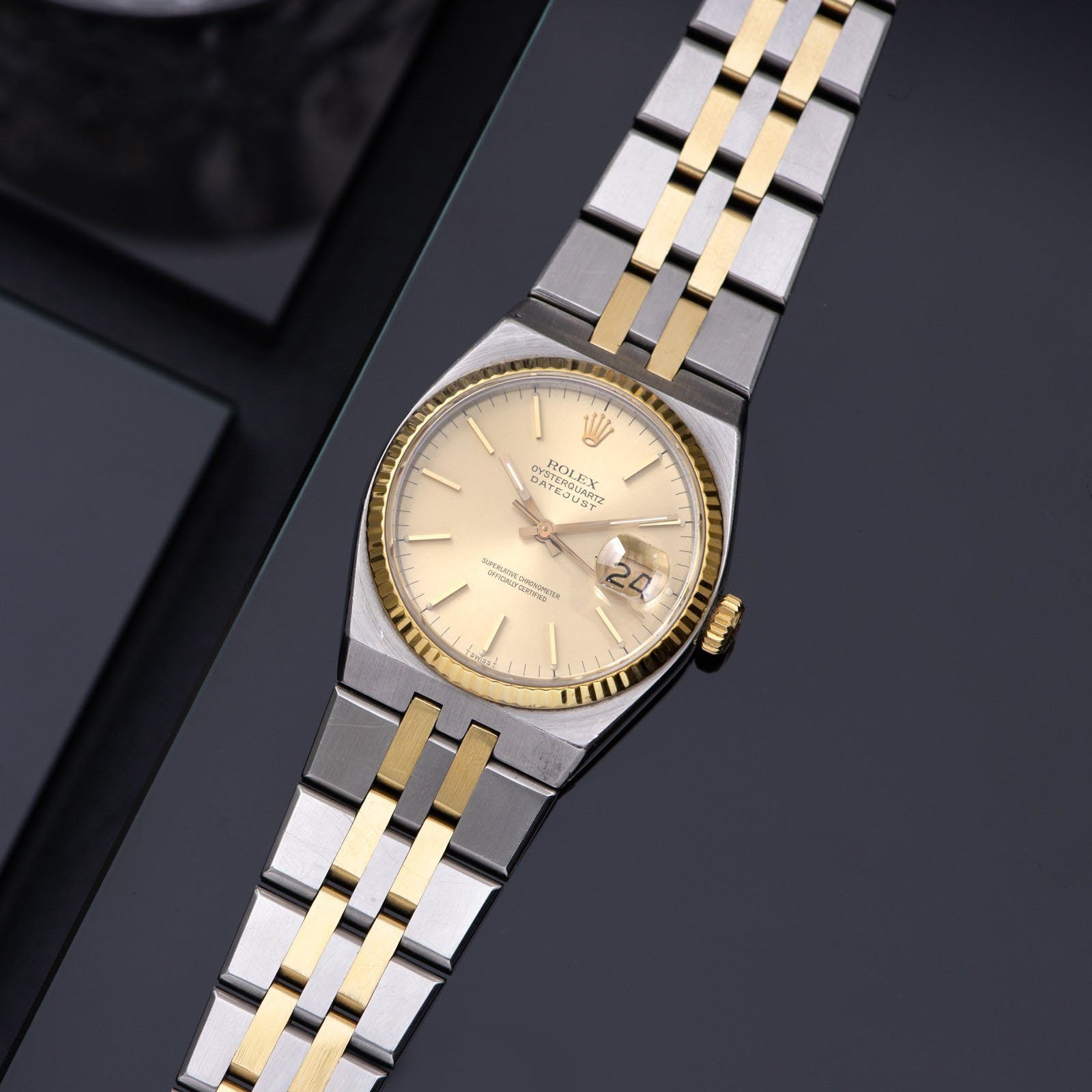 Rolex Oysterquartz Datejust Champagne Dial 17013