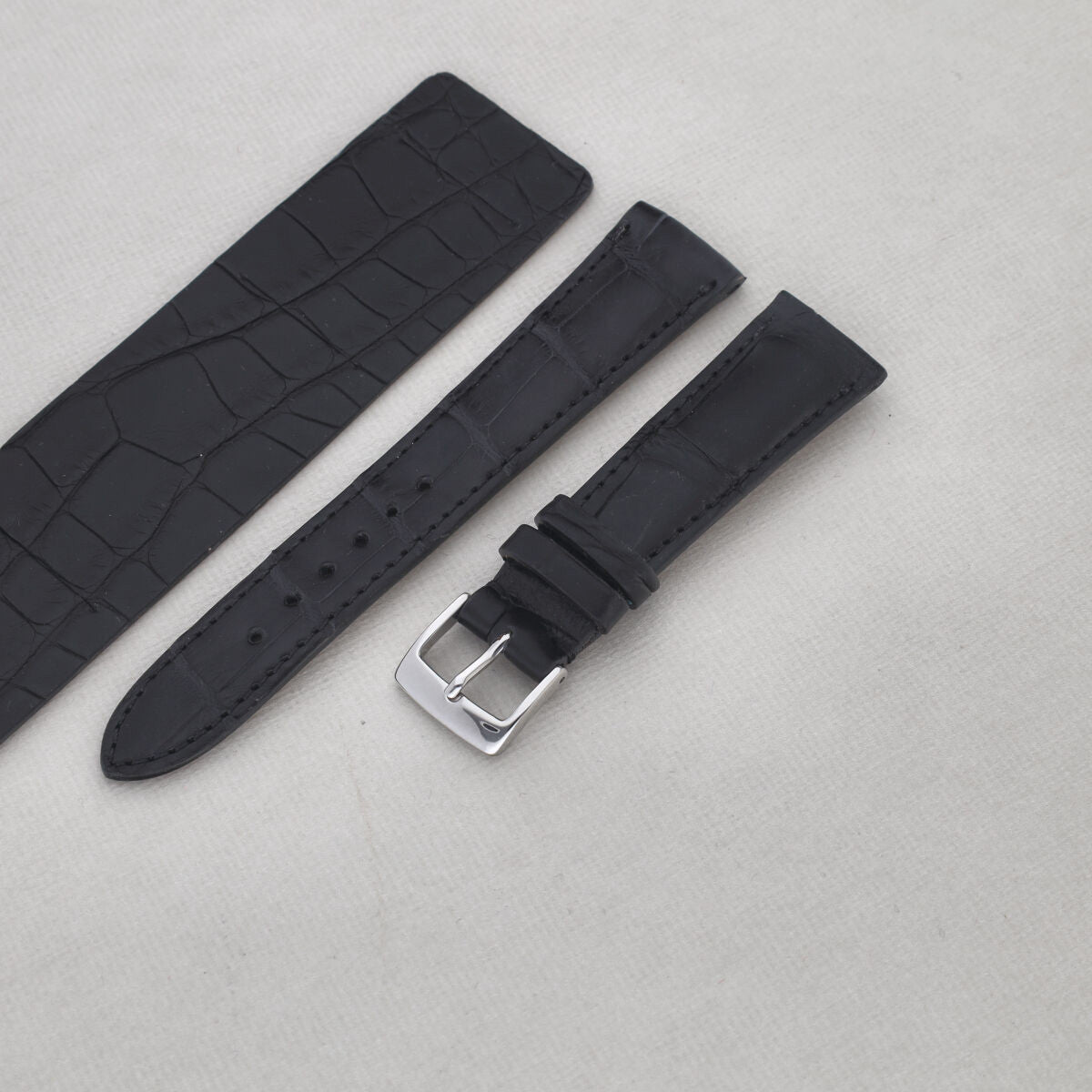 Sample Sale - Newman Black Croco Leather Watch Strap - 20mm