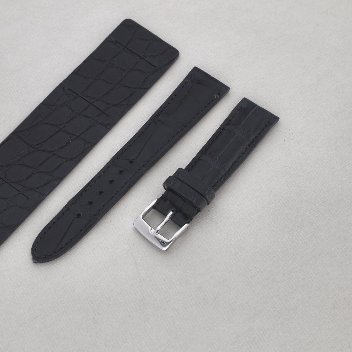 Sample Sale - Newman Black Croco Leather Watch Strap - 20mm