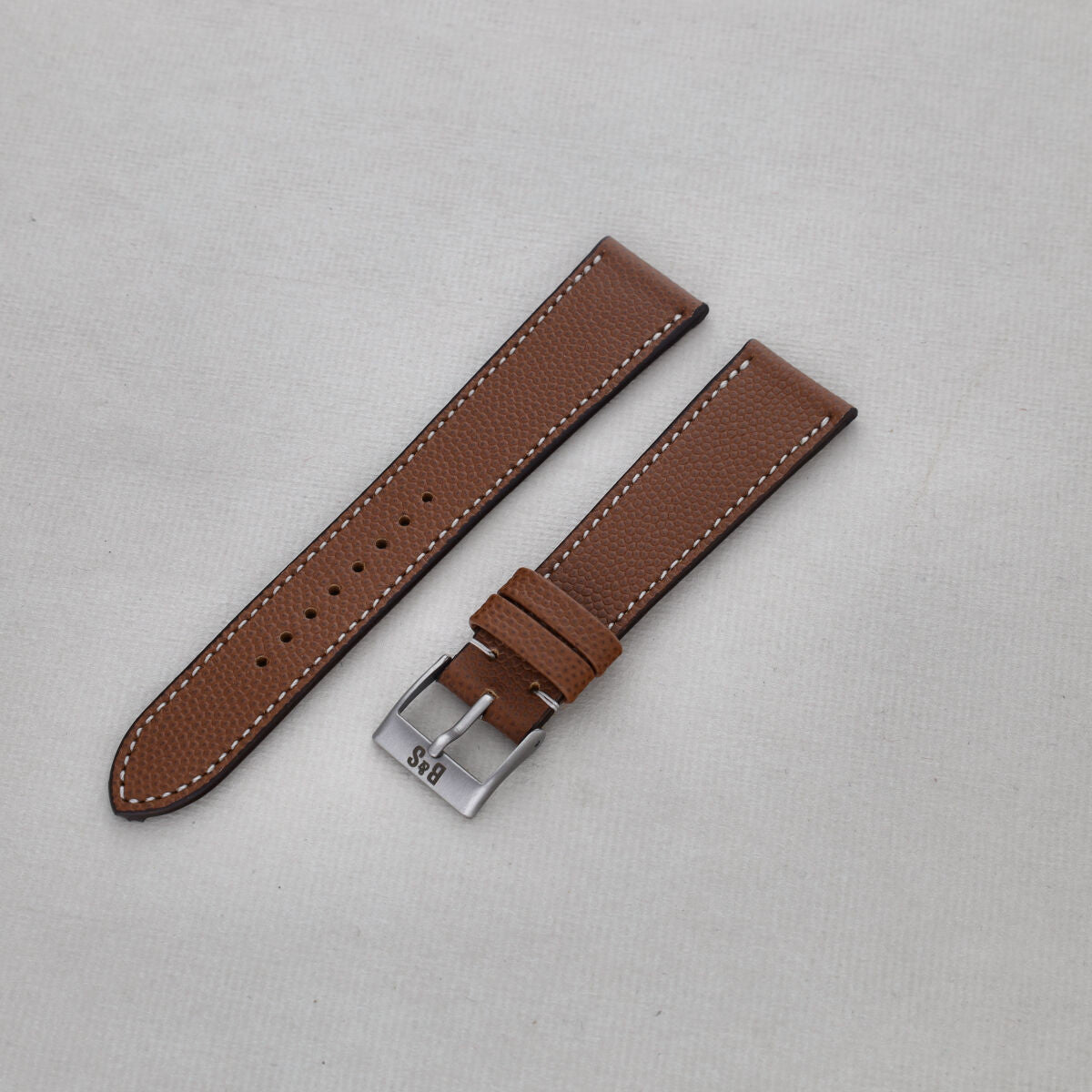 Sample Sale - Pebbled Brown Leather Watch Strap - 20mm