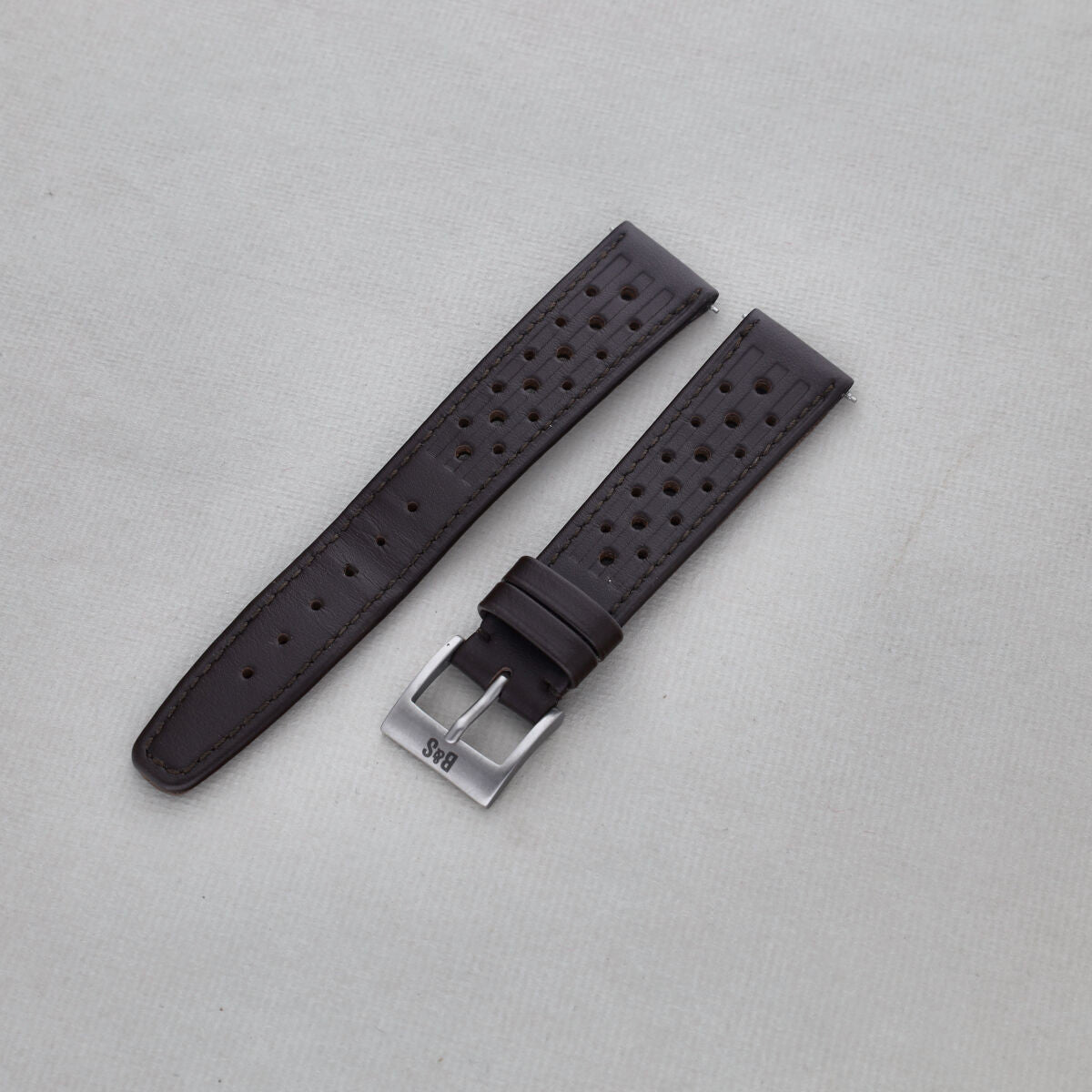 Sample Sale - Racing Dark Brown Speedy Leather Watch Strap - 20mm - Quick Release System - Short