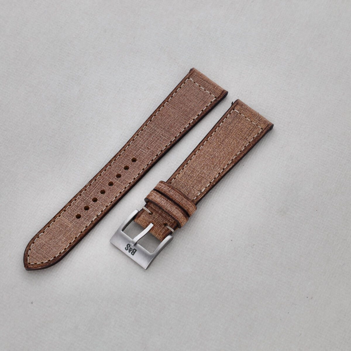 Sample Sale - Linen Boxed Leather Watch Strap - 20mm