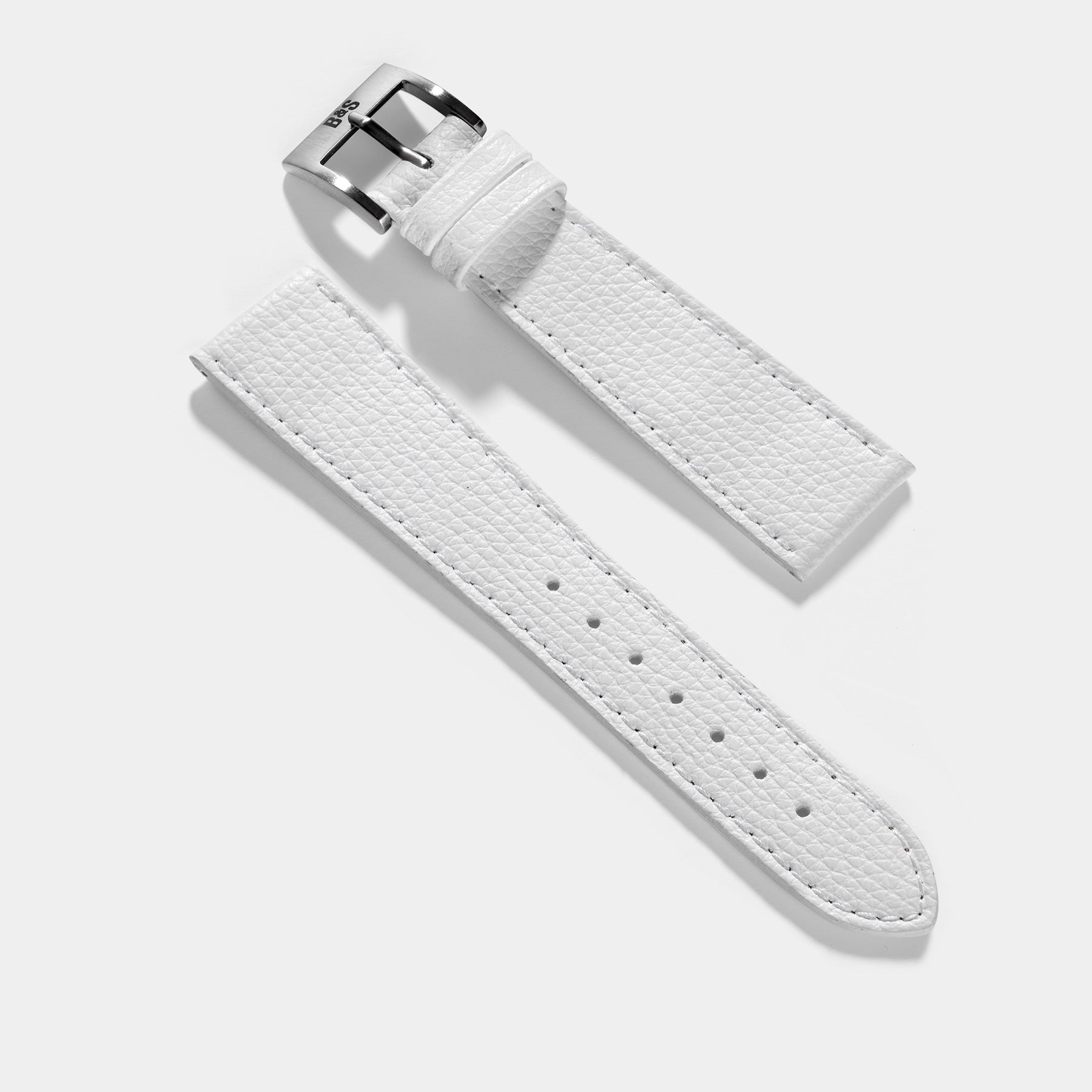 Sample Sale - Sellier Snow White Leather Watch Strap - 20mm