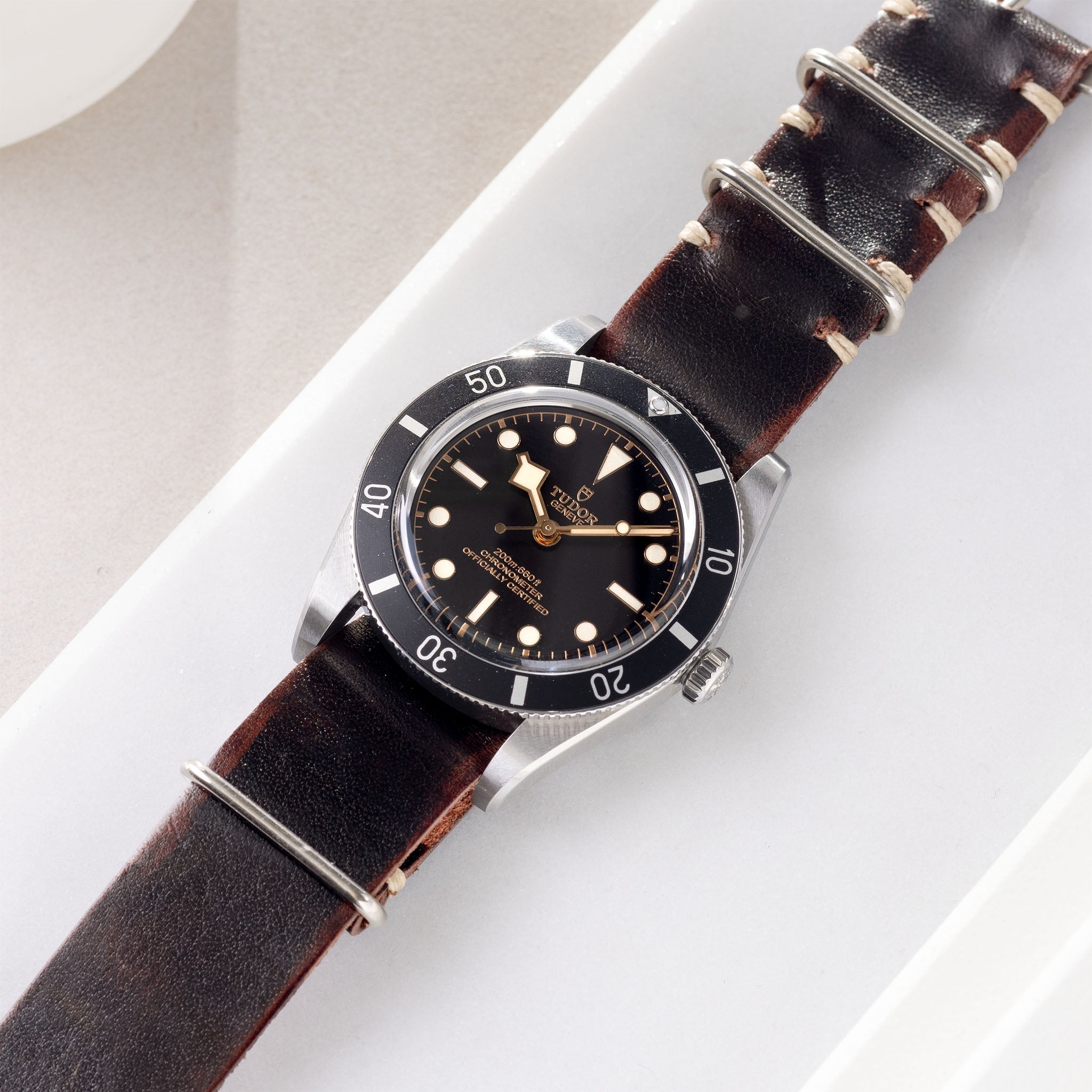 Strap for Tudor Black Bay 54 Single Pass Diablo Leather Watch Strap