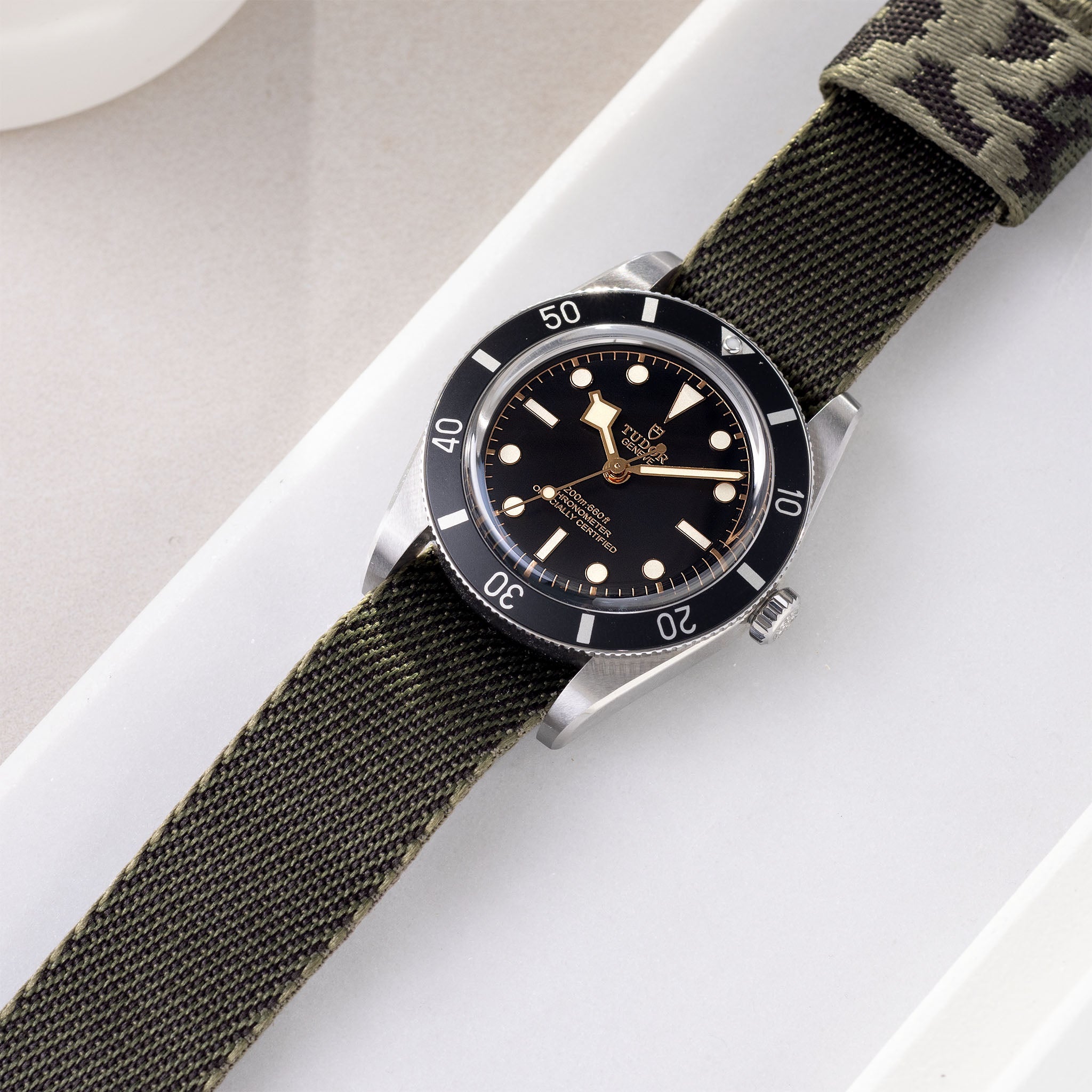 Strap for Tudor Black Bay 54 Double Side Single Pass Camo Jacquard Watch Strap