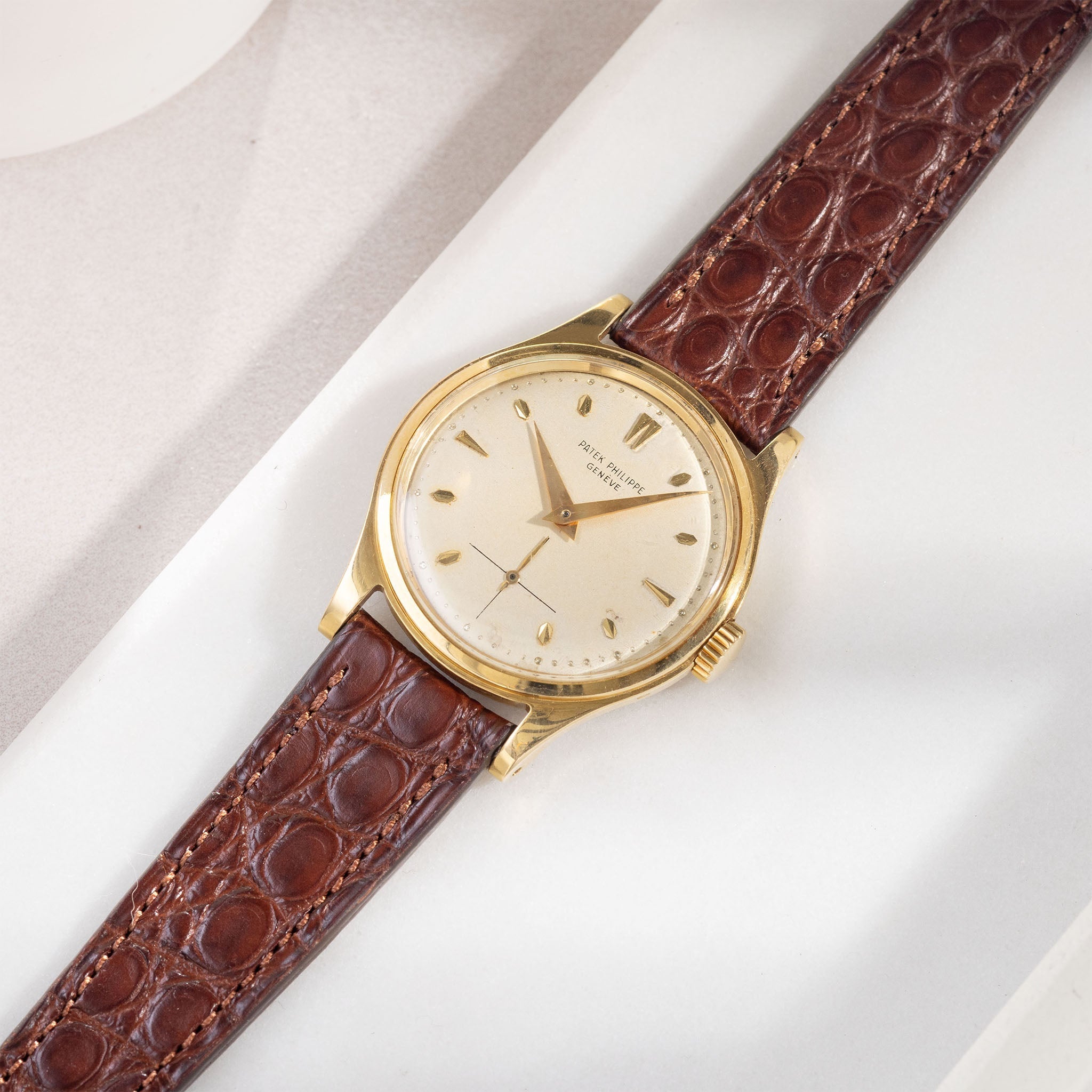 Dark Brown Alligator Leather Watch Strap