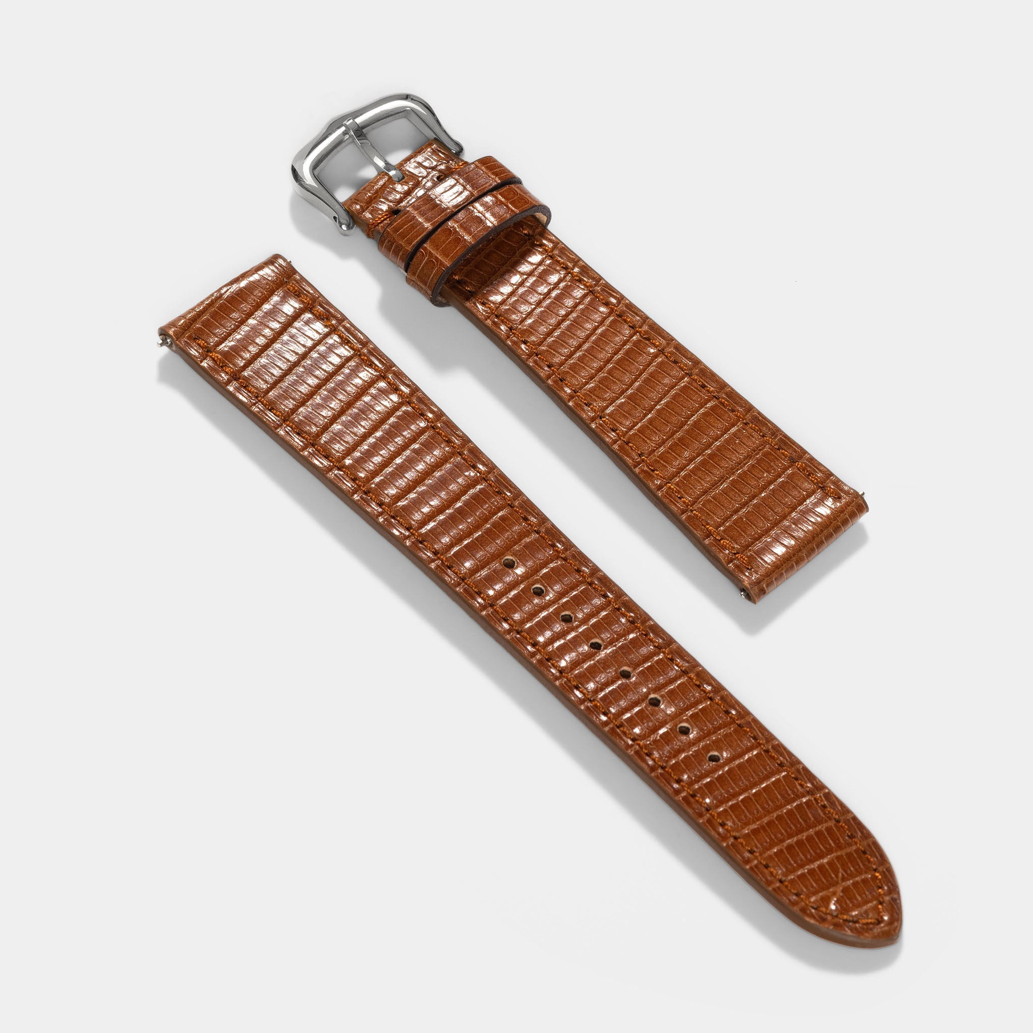 Strap for Cartier Tank Must (2021-2024) - The Cognac Brown Lizard