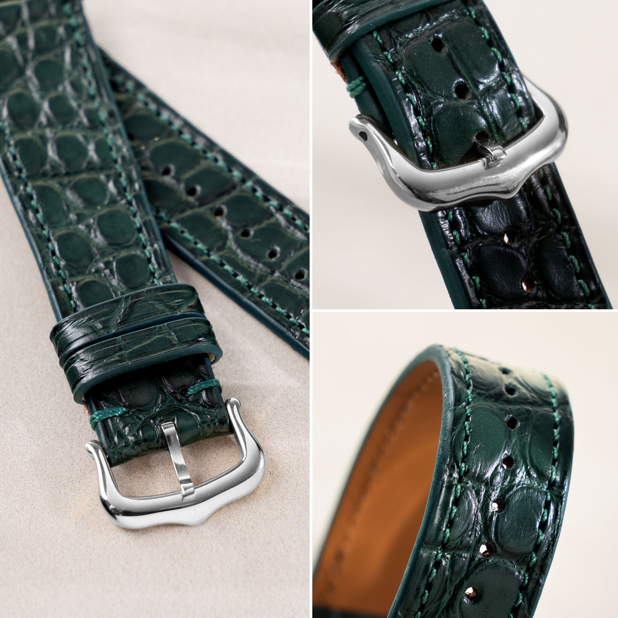 Strap for Cartier Tank Must (2021-today) - Green Alligator
