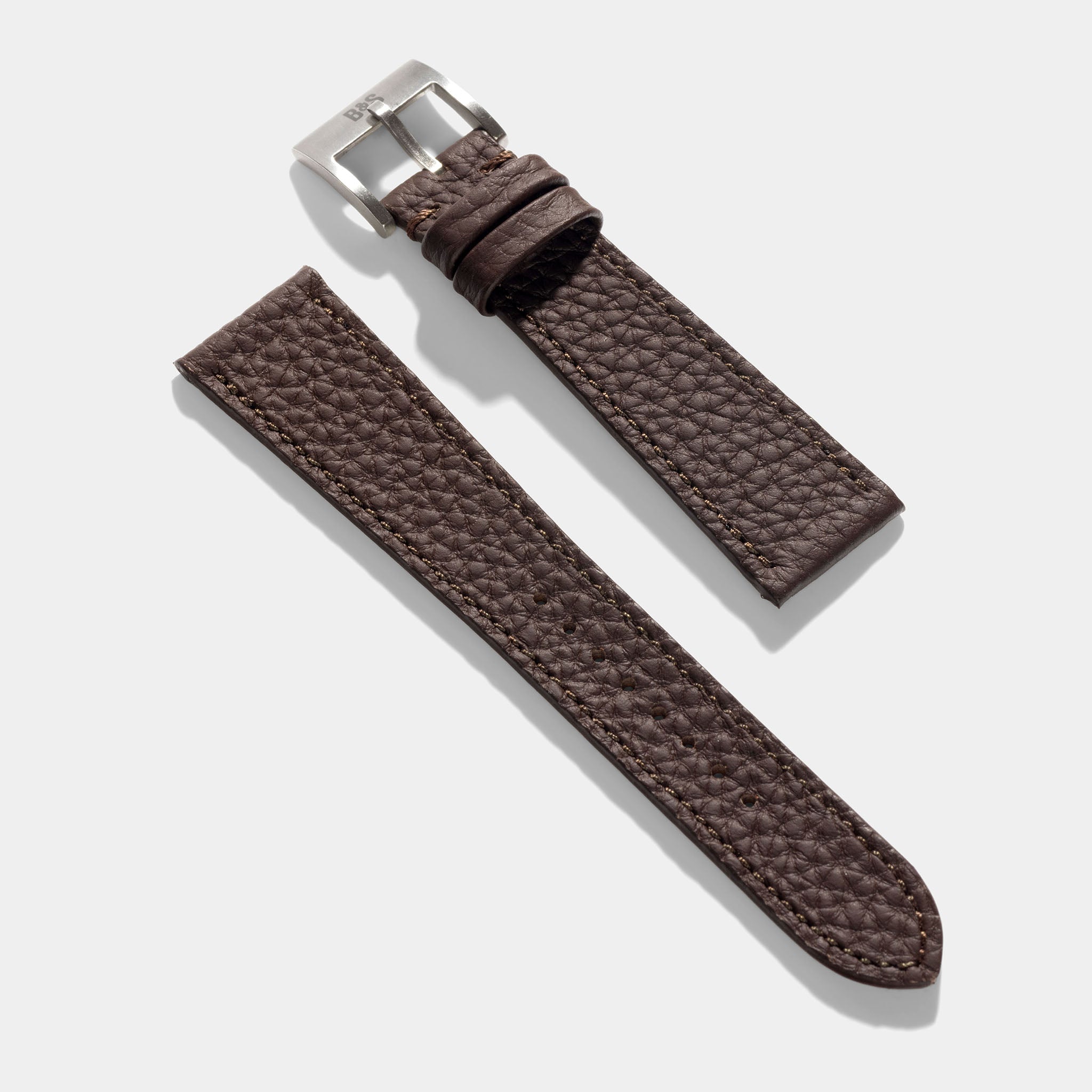 Strap for Patek Philippe 130 / 533 Chronograph - Dark Brown Grana Leather Strap