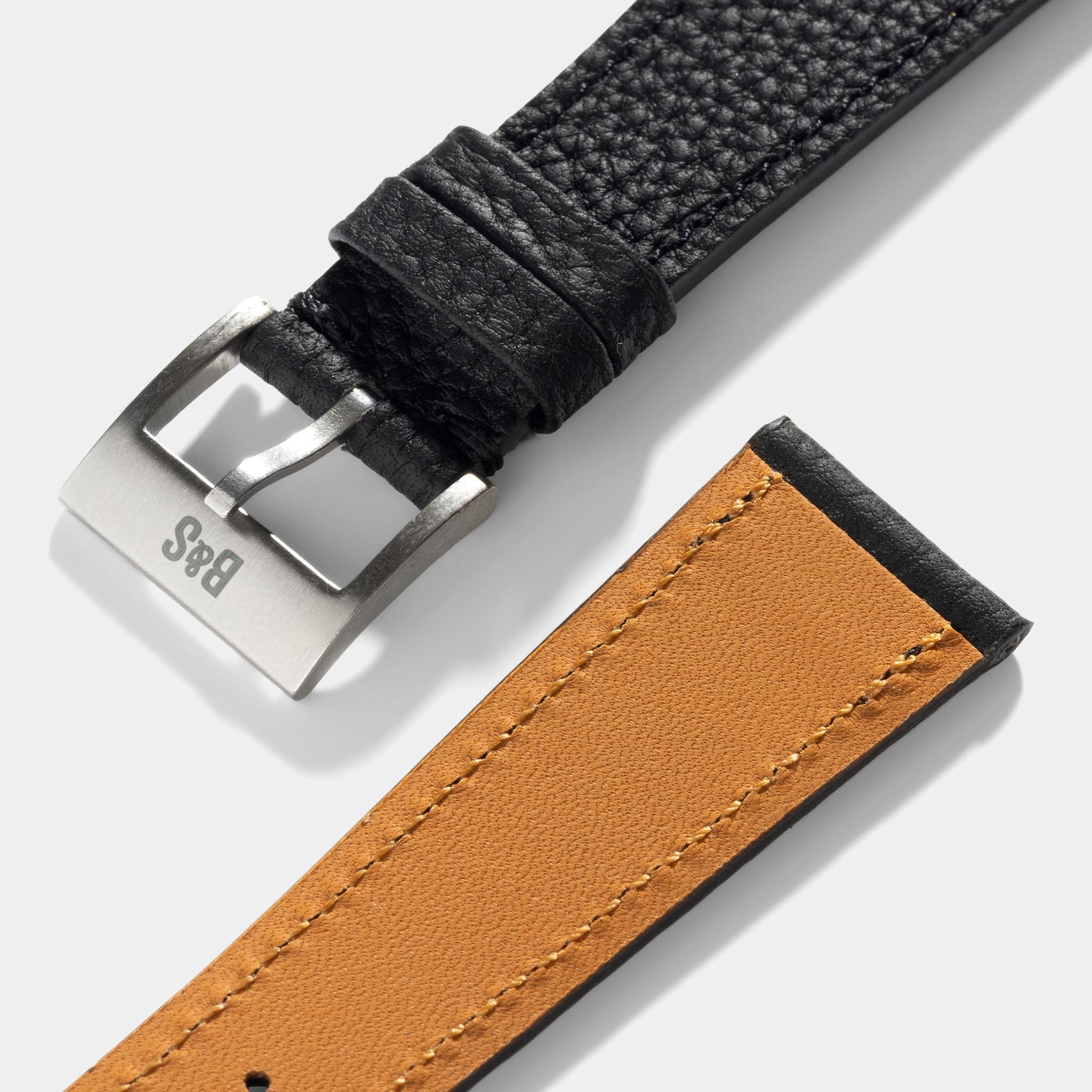 Grana Noir Tonal Watch Strap