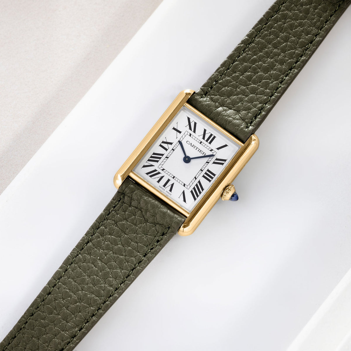 Strap for Cartier Tank Louis (2021 - today) - The Grana Olive