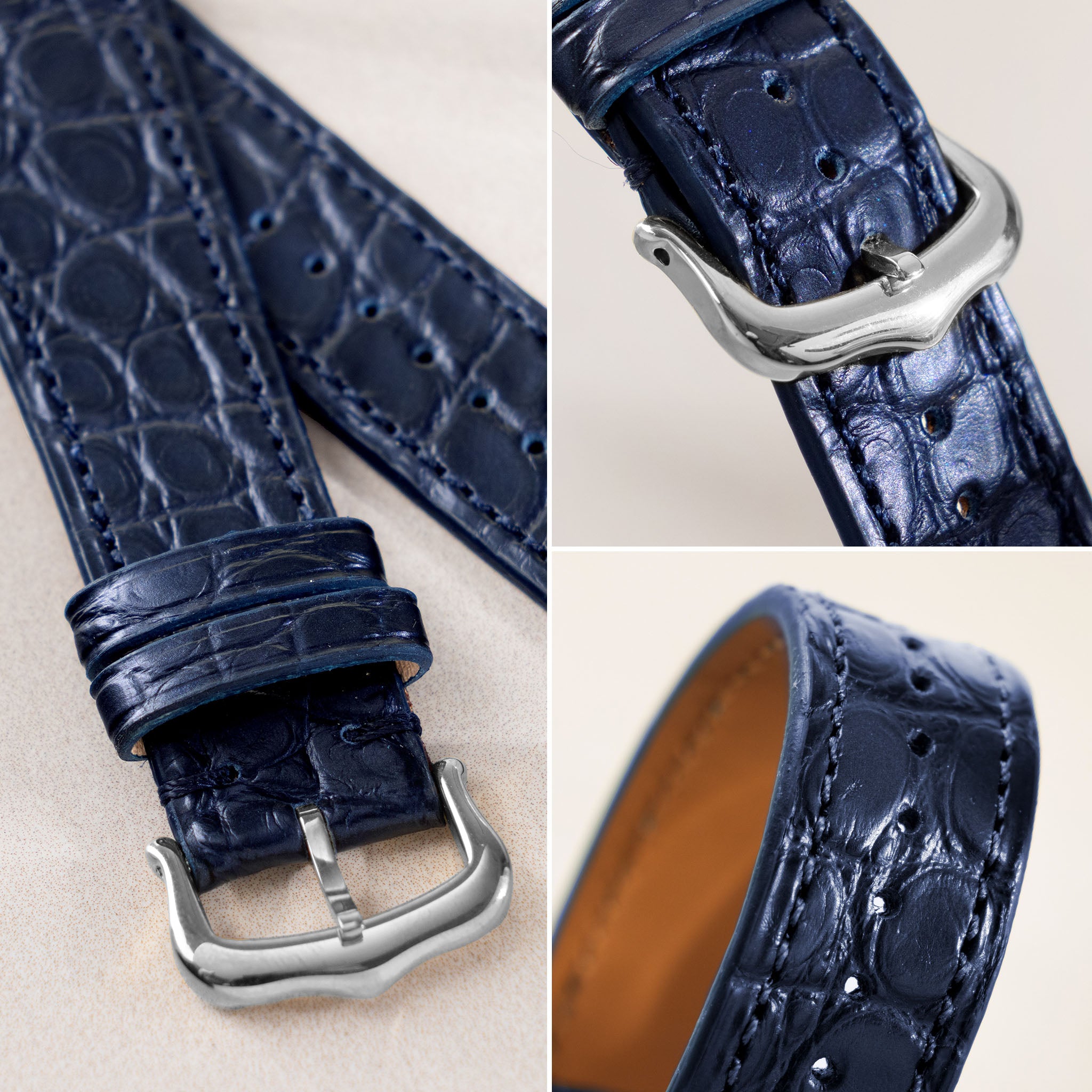 Strap for Cartier 17.5mm - The Blue Alligator