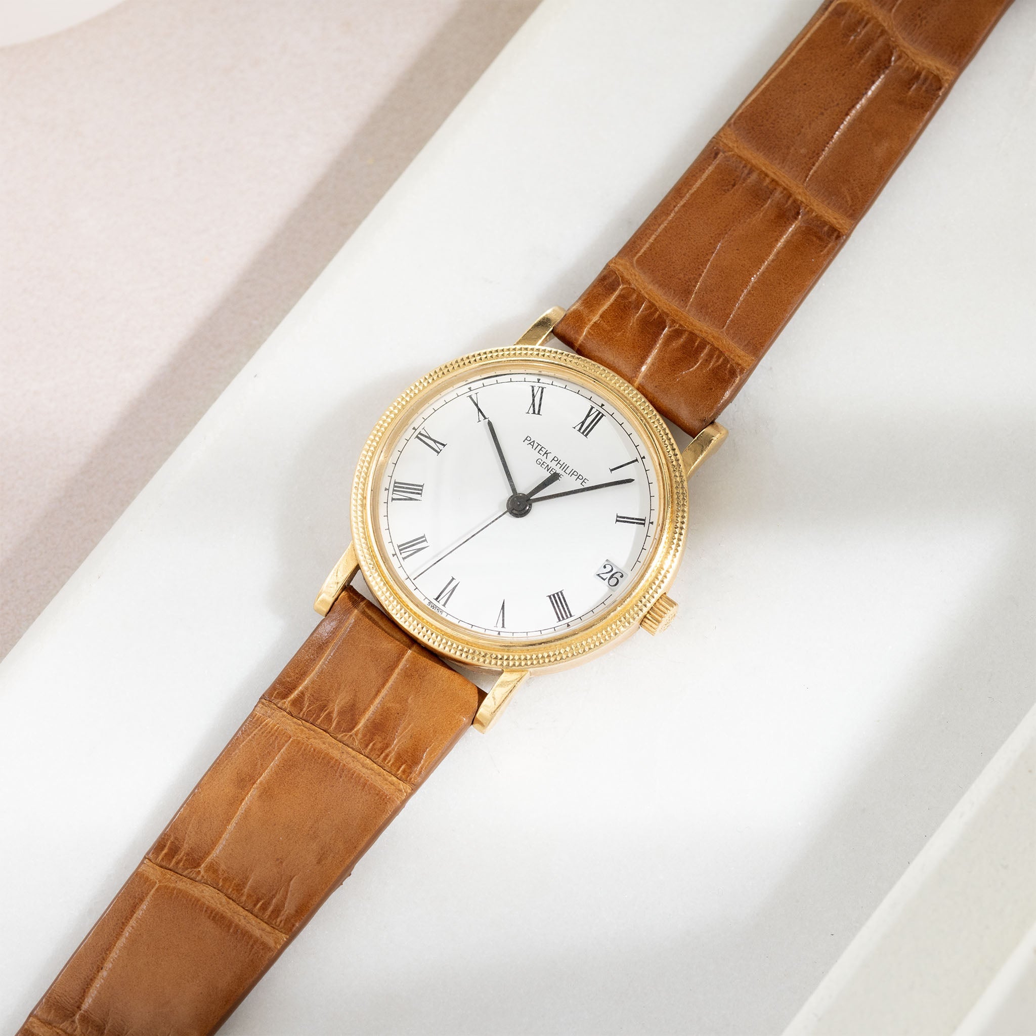 Honey Double Sided Alligator Watch Strap - Classic Dress
