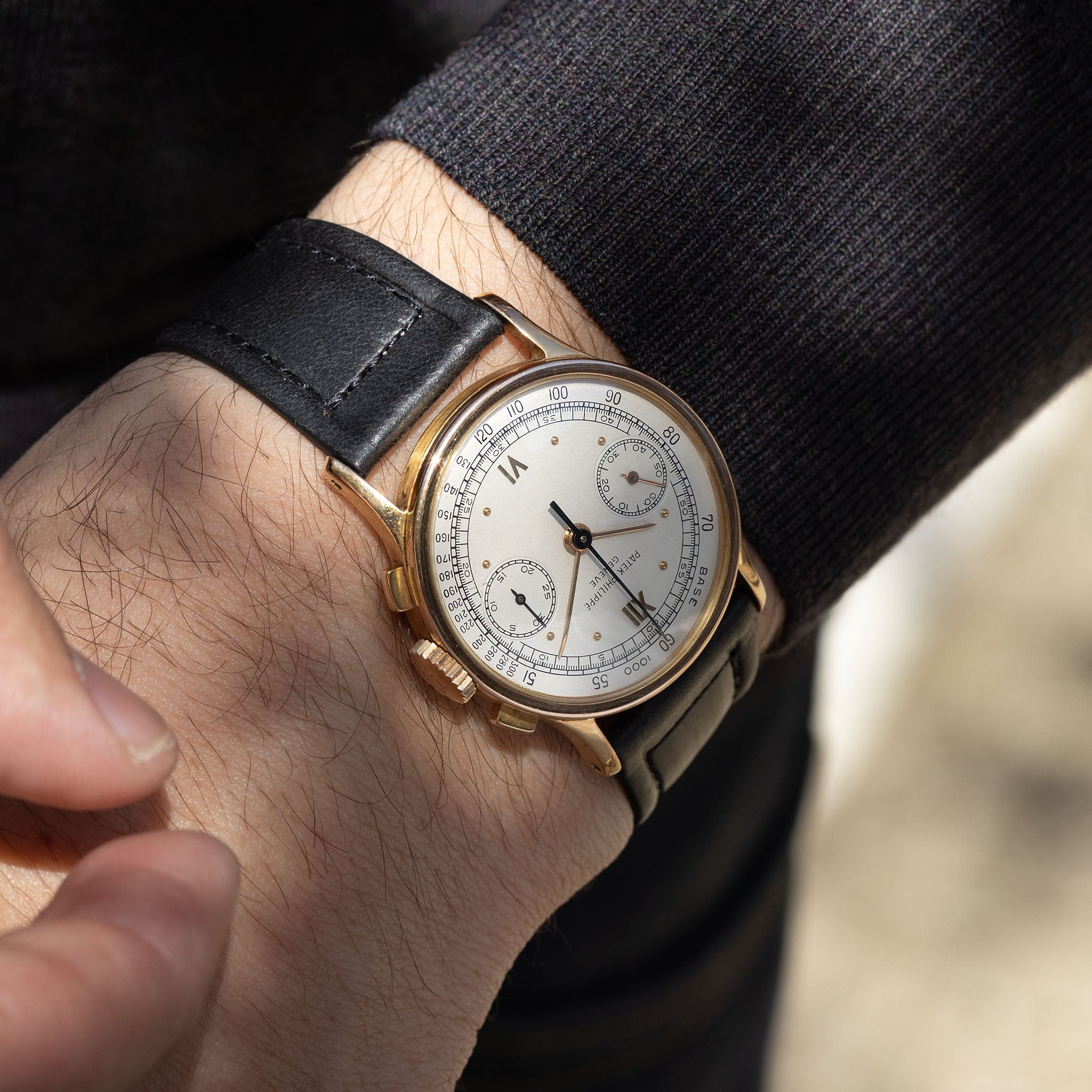 Black Boxed Calfskin Watch Strap - Classic Dress