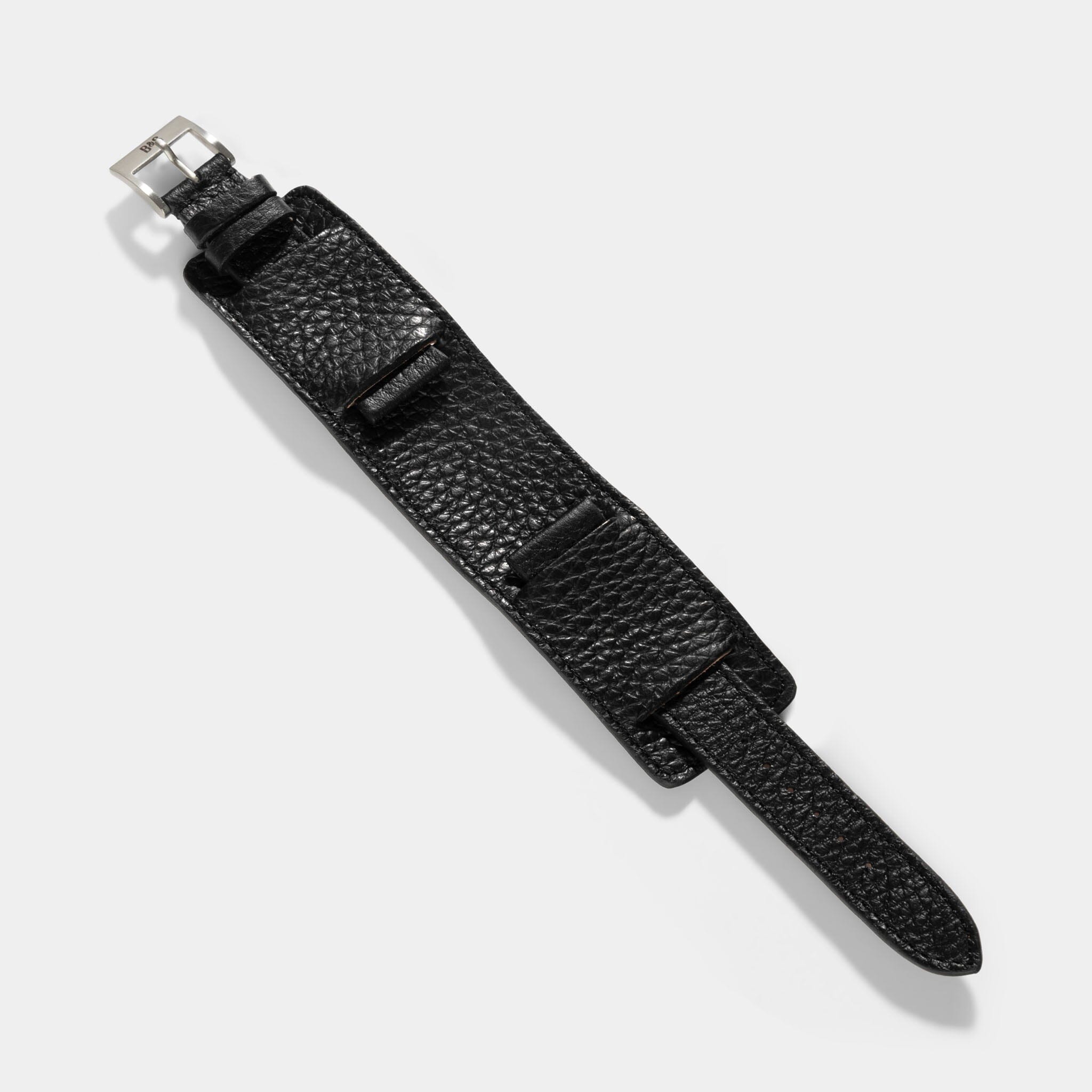 Newman Rich Black Leather Watch Strap