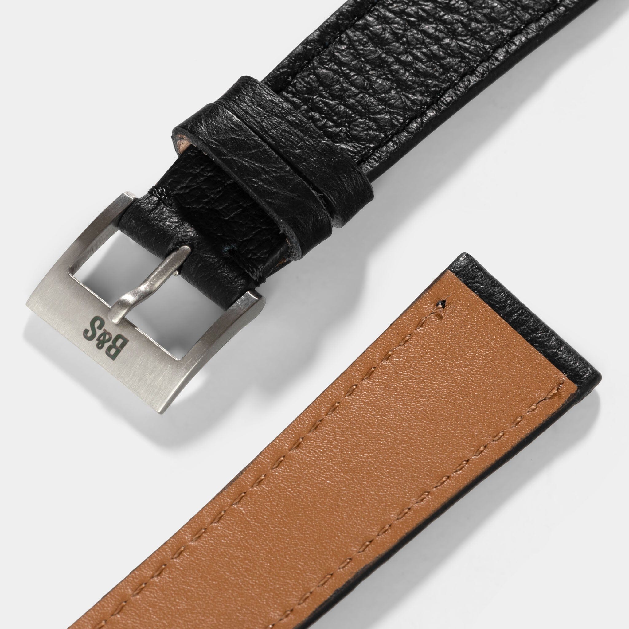 Newman Rich Black Leather Watch Strap