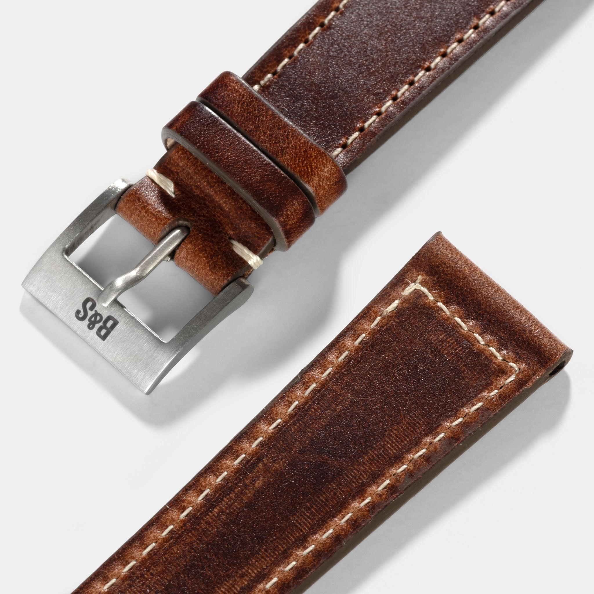 Strap for Omega Speedmaster Professional - Siena Brown Boxed Stitch