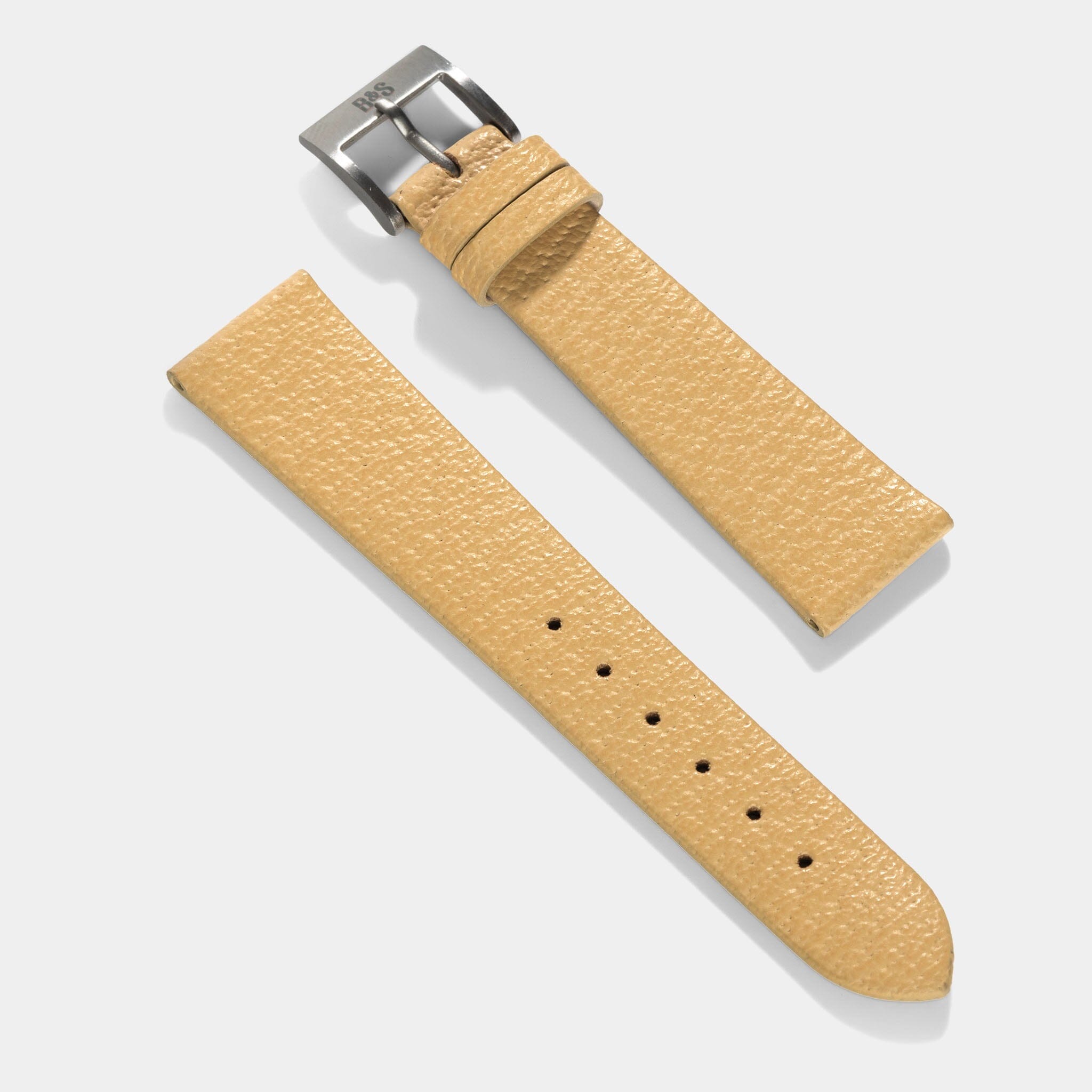 Retro Creme Pigskin Leather Watch Strap