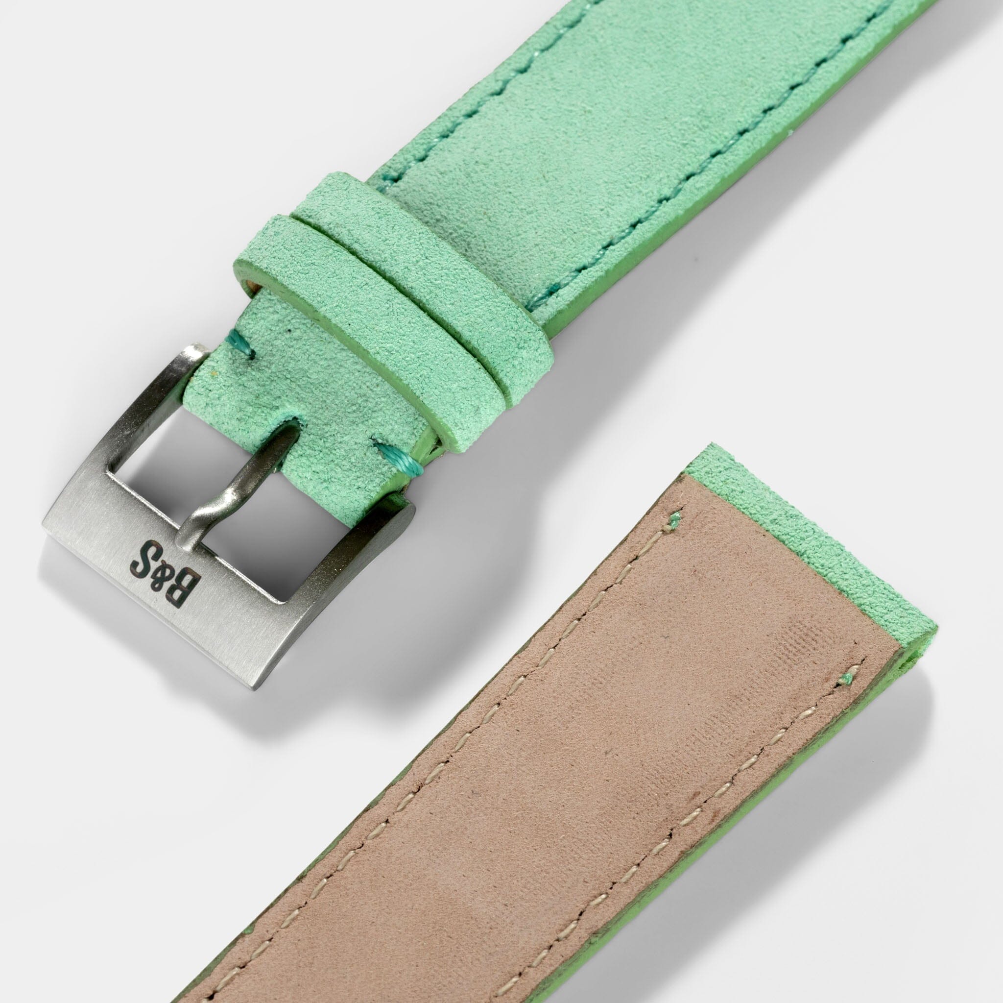 Mint Suede Leather Watch Strap