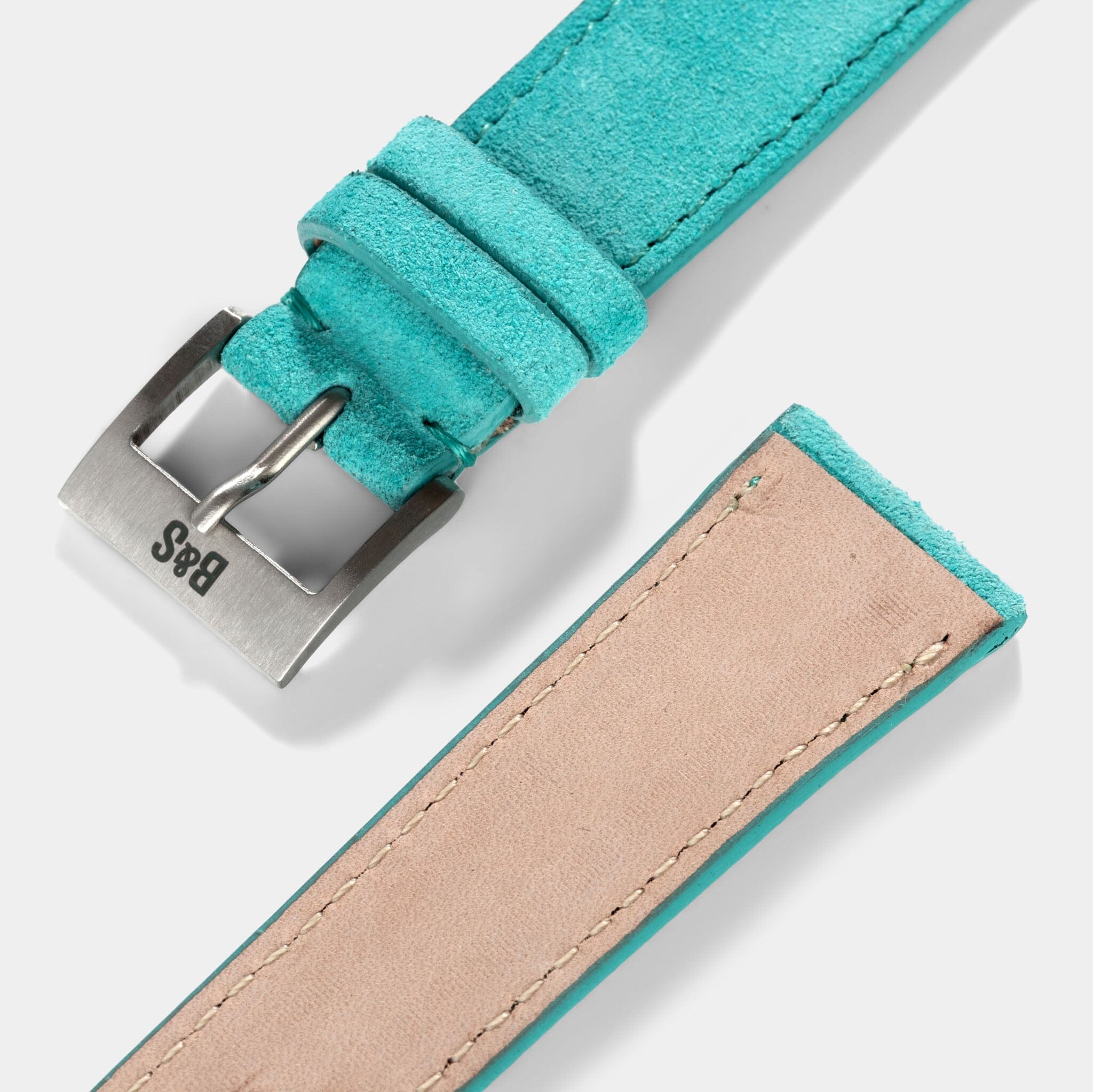 Turquoise Suede Leather Watch Strap
