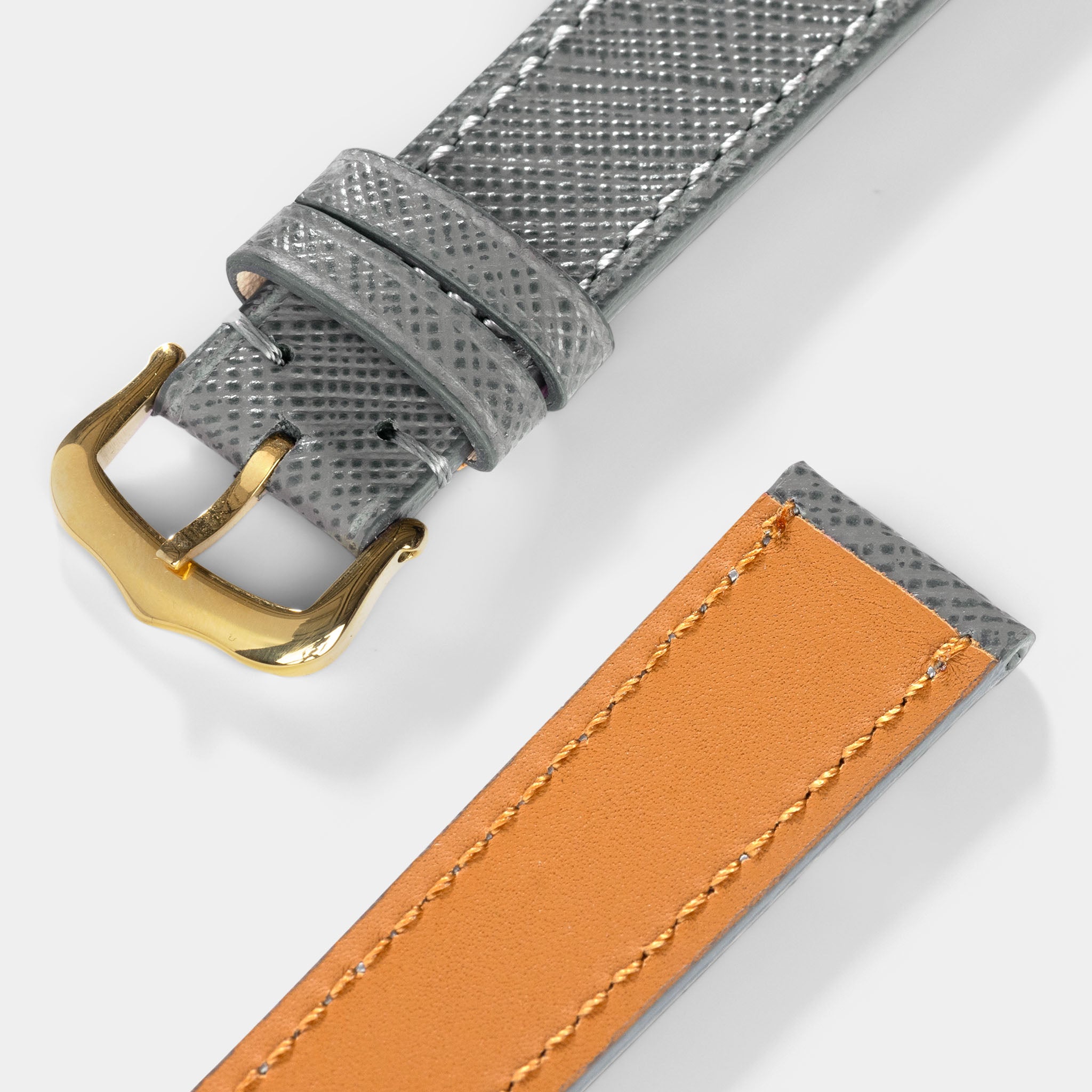 Strap for Cartier Tank Louis (2021-2024) - The Saffiano Grey