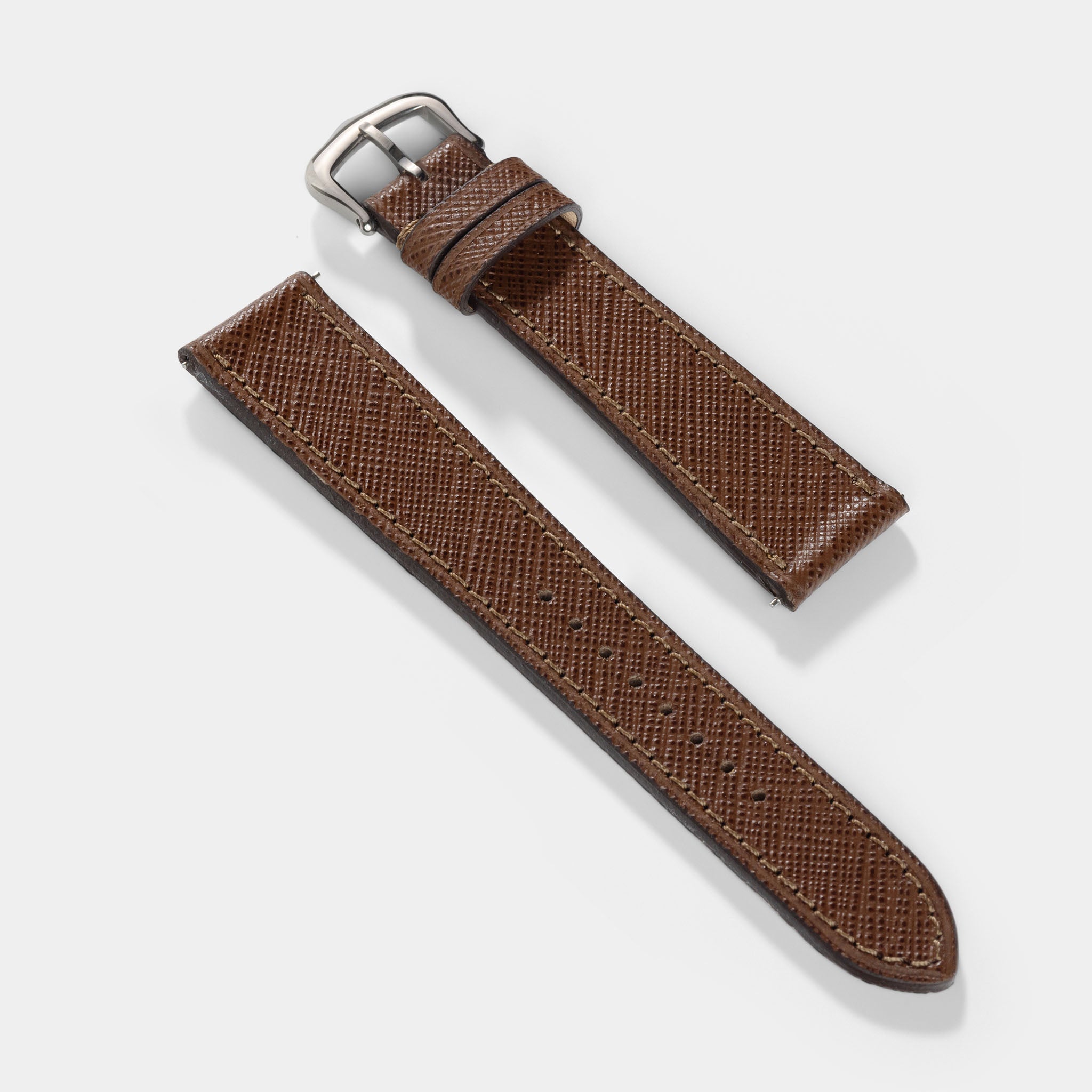 Strap for Cartier Tank Must (2021-2024) - The Saffiano Brown