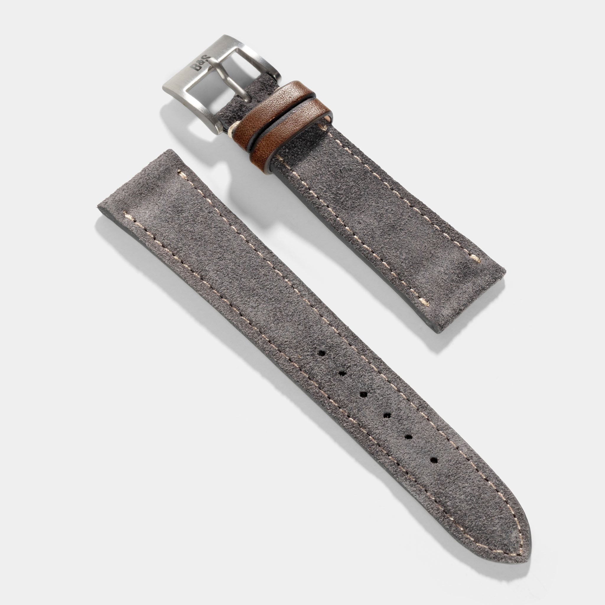 Refined Dark Grey Suede Watch Strap