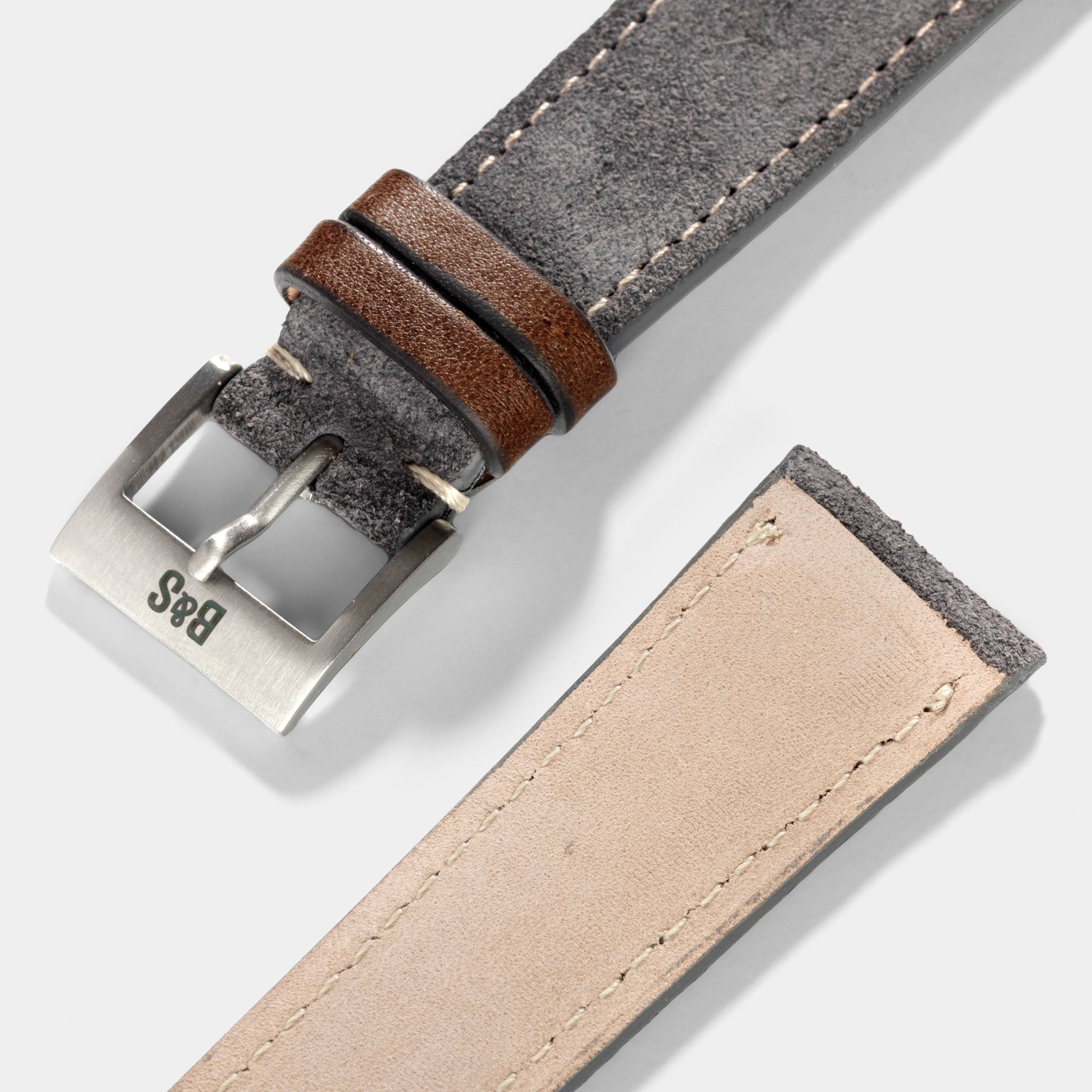 Refined Dark Grey Suede Watch Strap