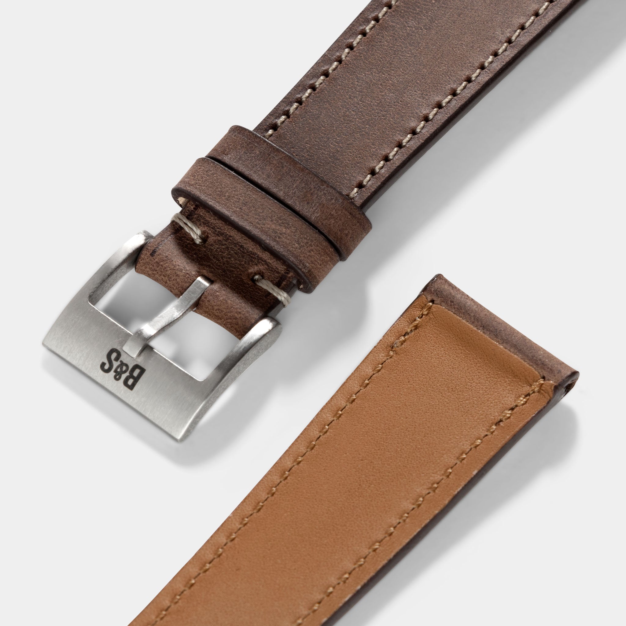 Dry Soil Brown Leather Watch Strap