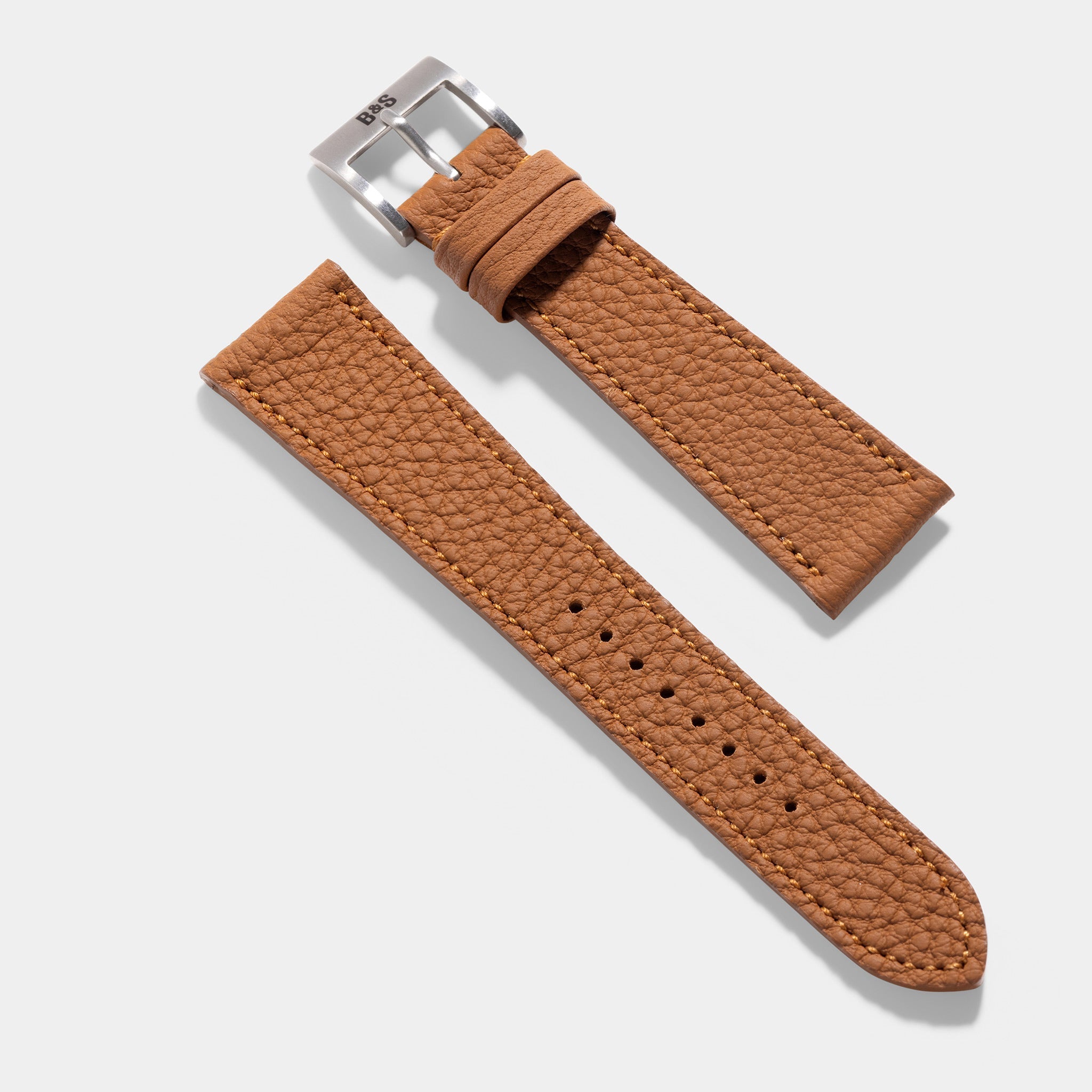 Strap for Patek Philippe 130 / 533 Chronograph - Cognac Brown Grana Leather Strap