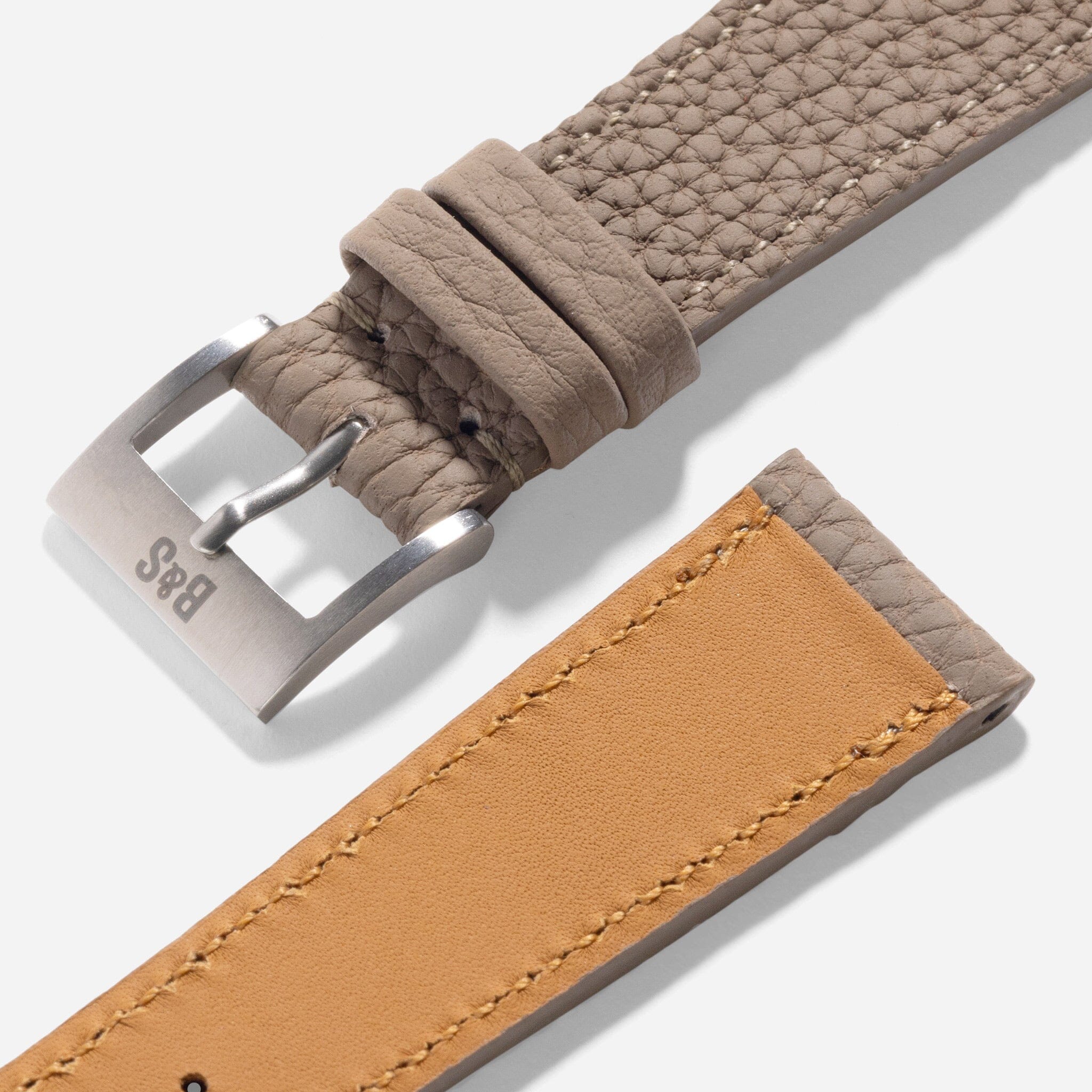 Buy Togo Golden Brown Leather Strap Bands, Handmade Togo Leather Watch  Strap, Togo Brown Strap Bands 16mm 24mm Online in India 