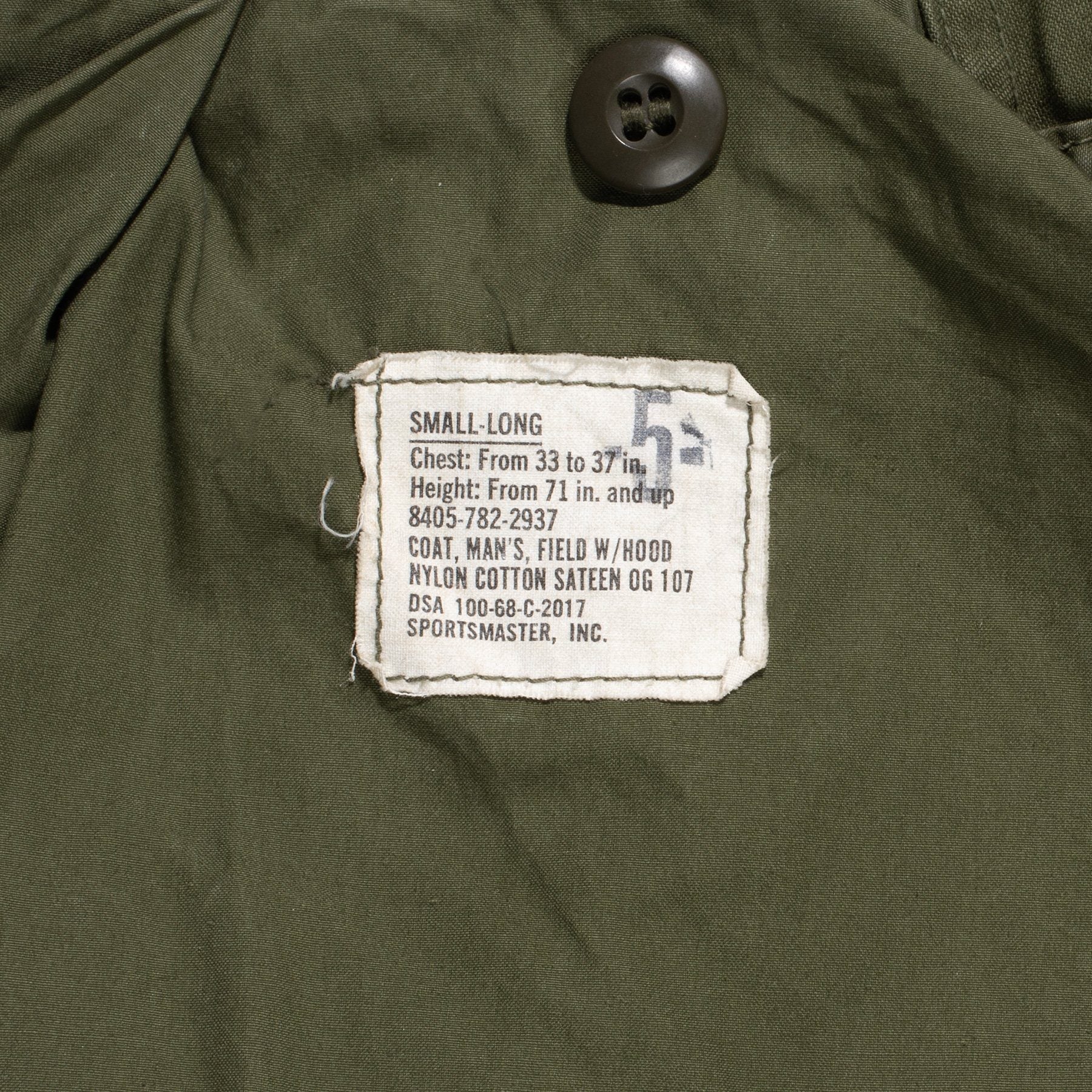 VINTAGE 1968 199th Infantry Brigade M-65 FIELD JACKET