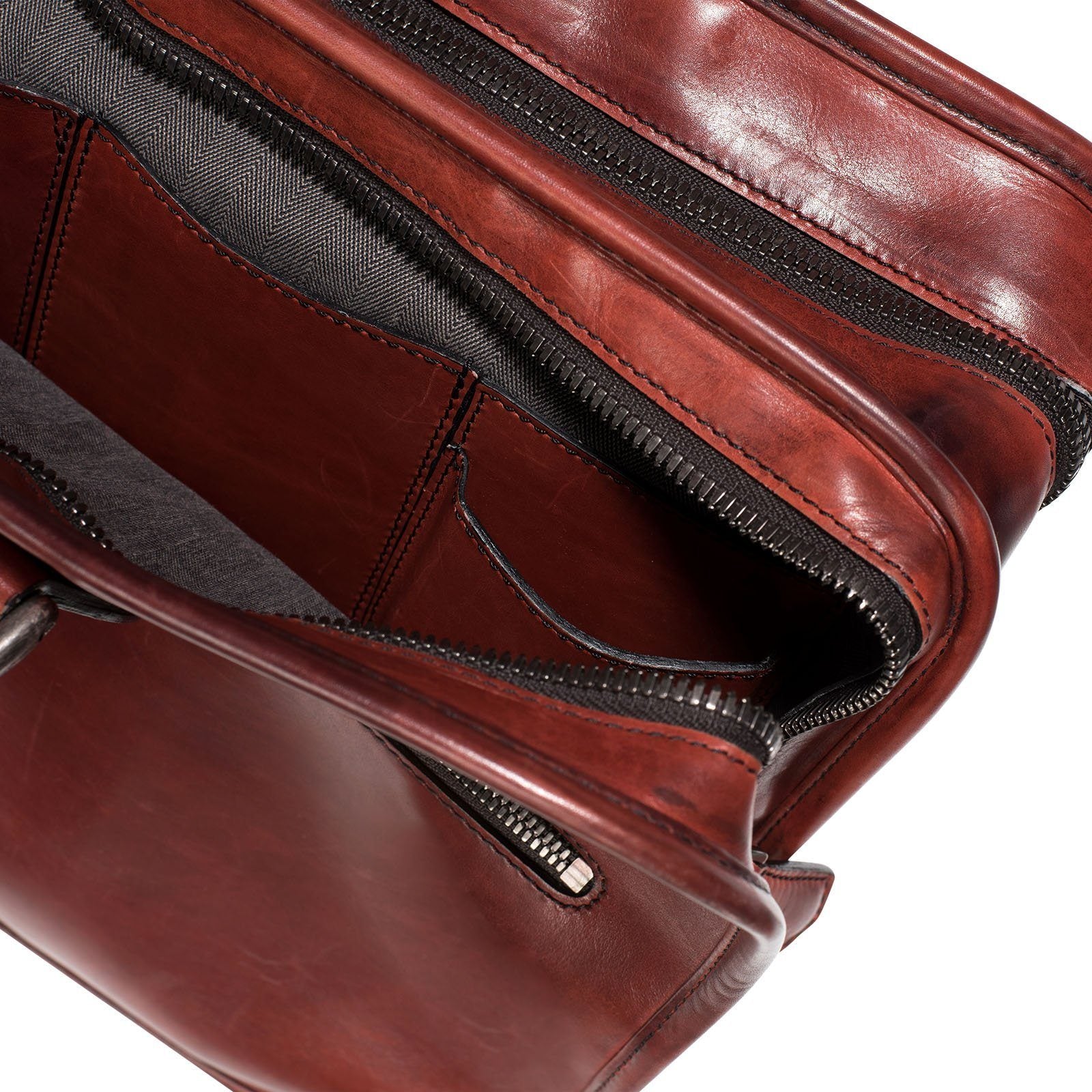 Berluti ボルドーレッド ビジネスバッグ Berluti Deux Jour Large Briefcase Venezia Red