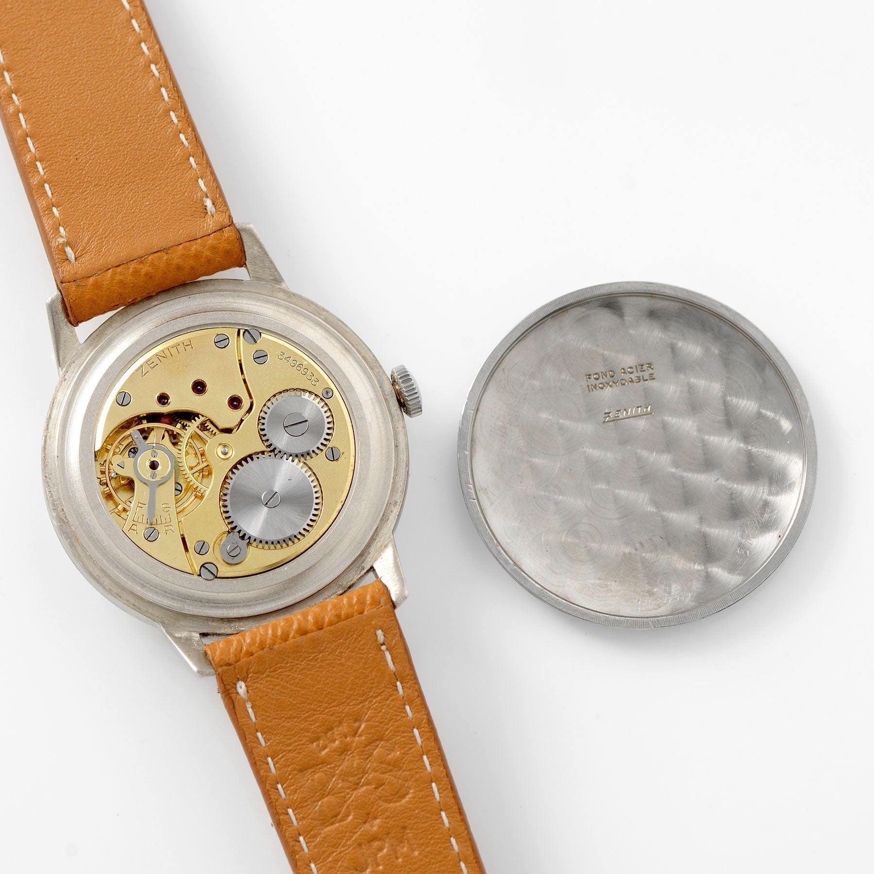 vintage an・an no.33 Zenith Oversize Dress Watch Two-Tone Dial 1940s