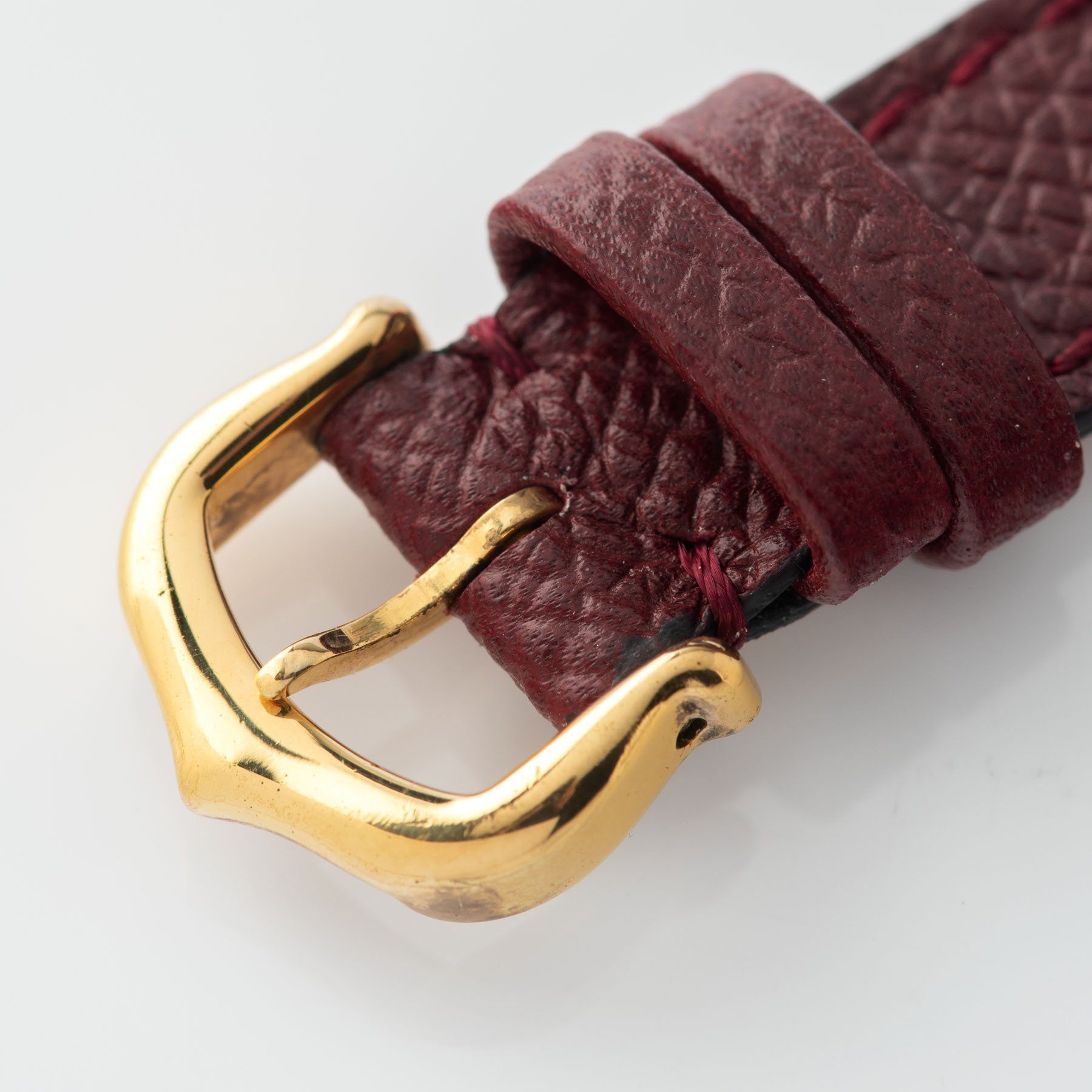Must de Cartier レザーベルト ボルドー 希少 Must de Cartier Vendome Red Dial