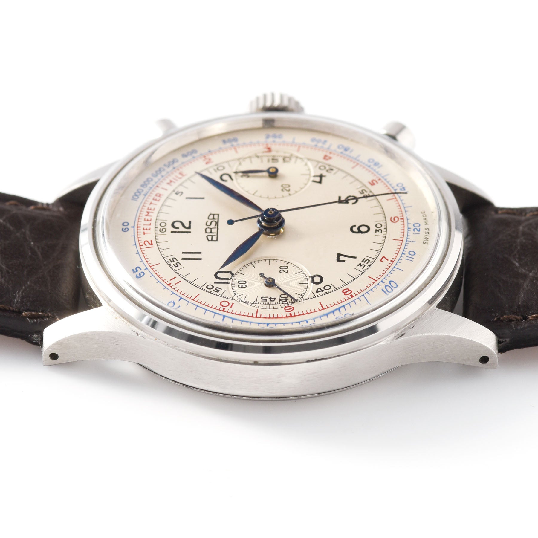 Arsa Oversize Steel Chronograph 1940s