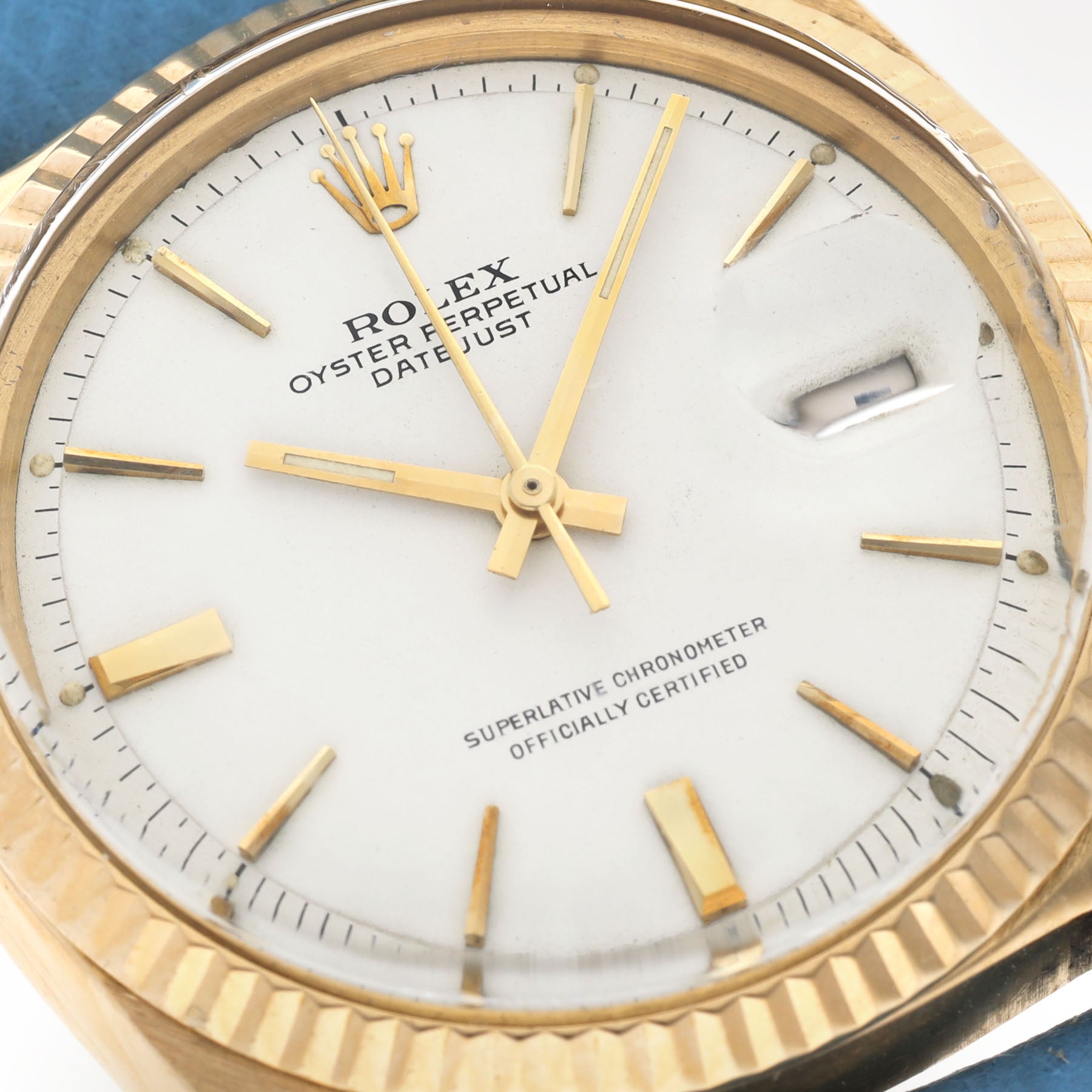 Rolex Datejust 1601 Yellow Gold White Dial ref 1601