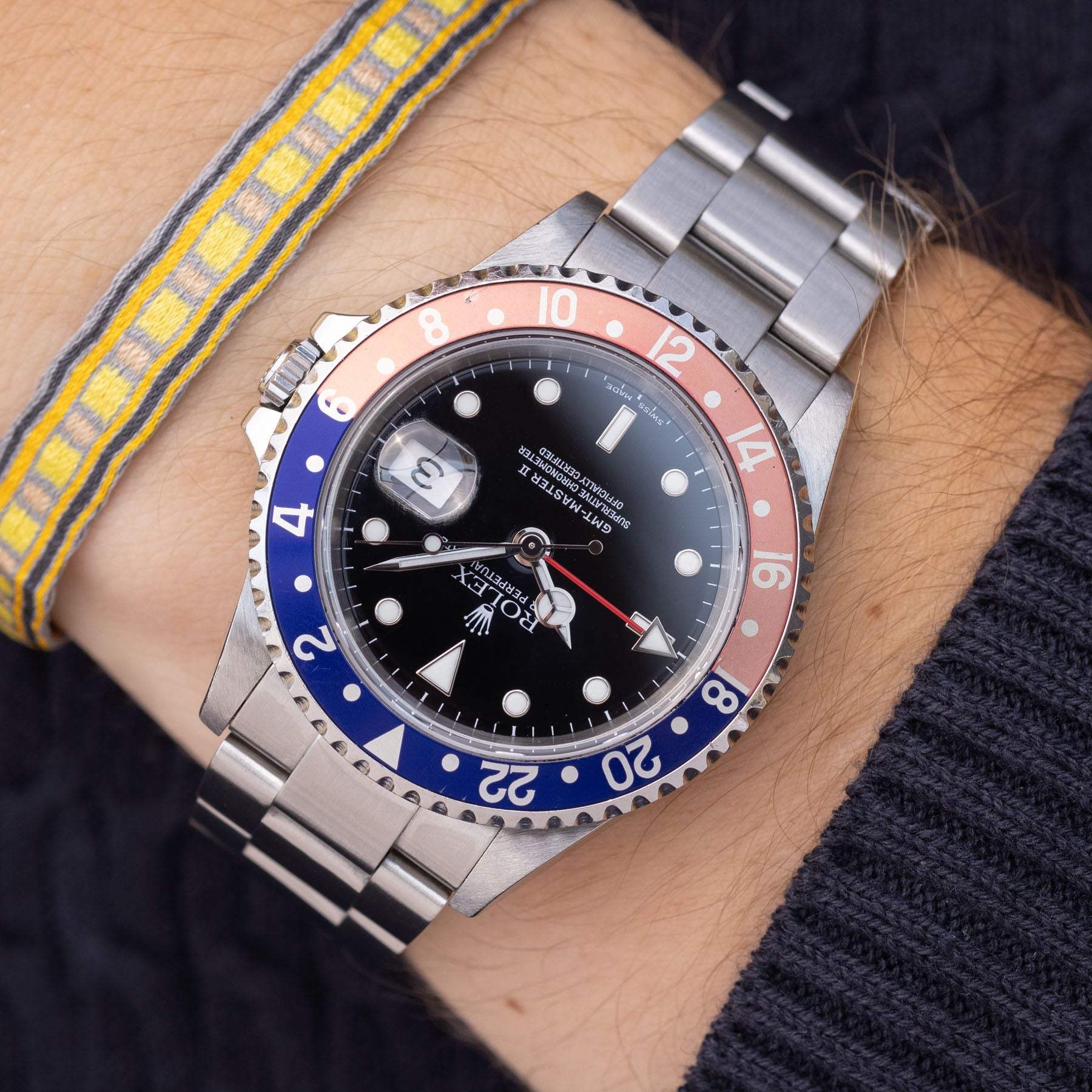 Rolex GMT-Master 2 16710 Pepsi Bezel 'Swiss Made' Dial