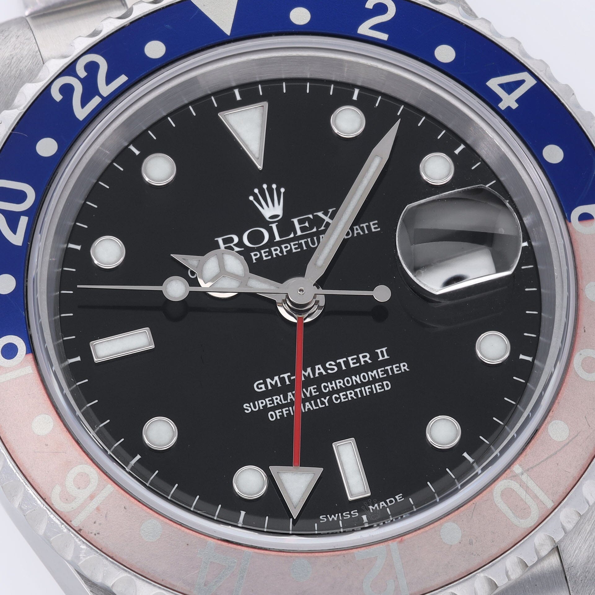 Rolex GMT-Master 2 16710 Faded Pepsi Bezel ‘Swiss Made’ Dial