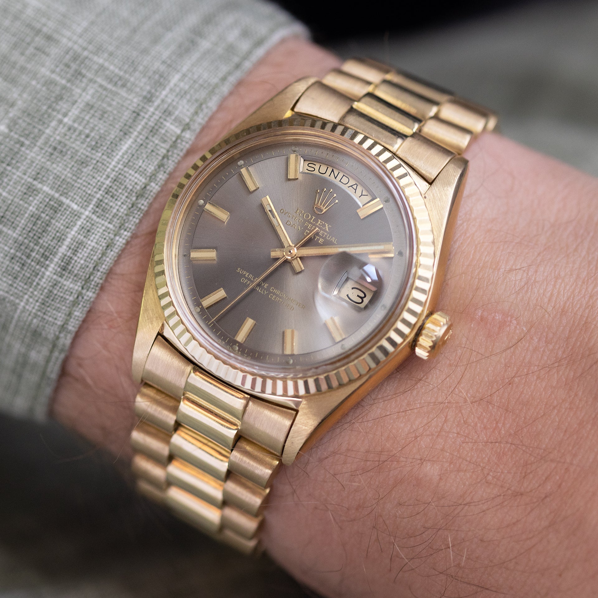 Rolex Day Date 1803 Wide Boy Grey Sigma Dial
