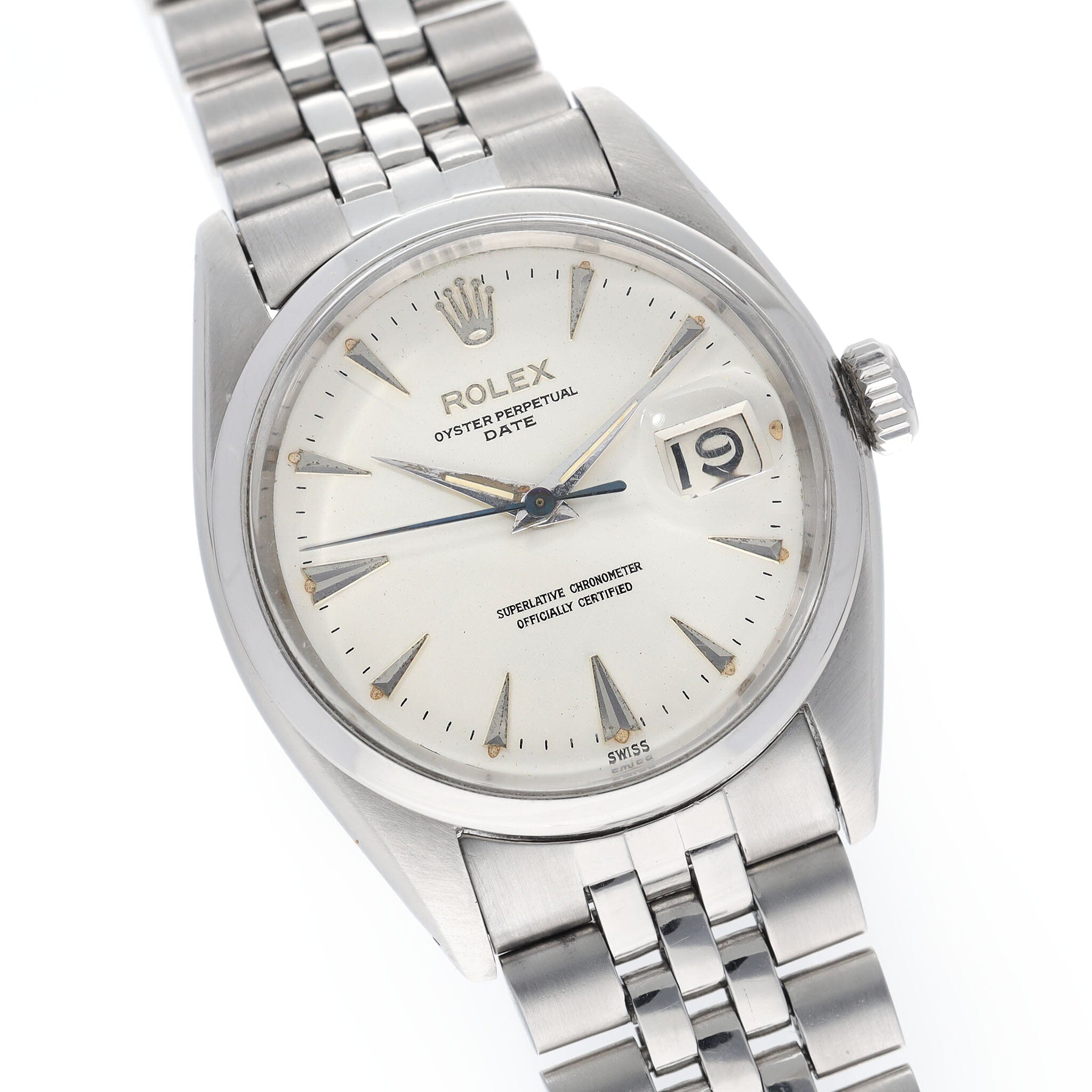 Rolex Date Matte Silver "Swiss Only" Dial ref 1500