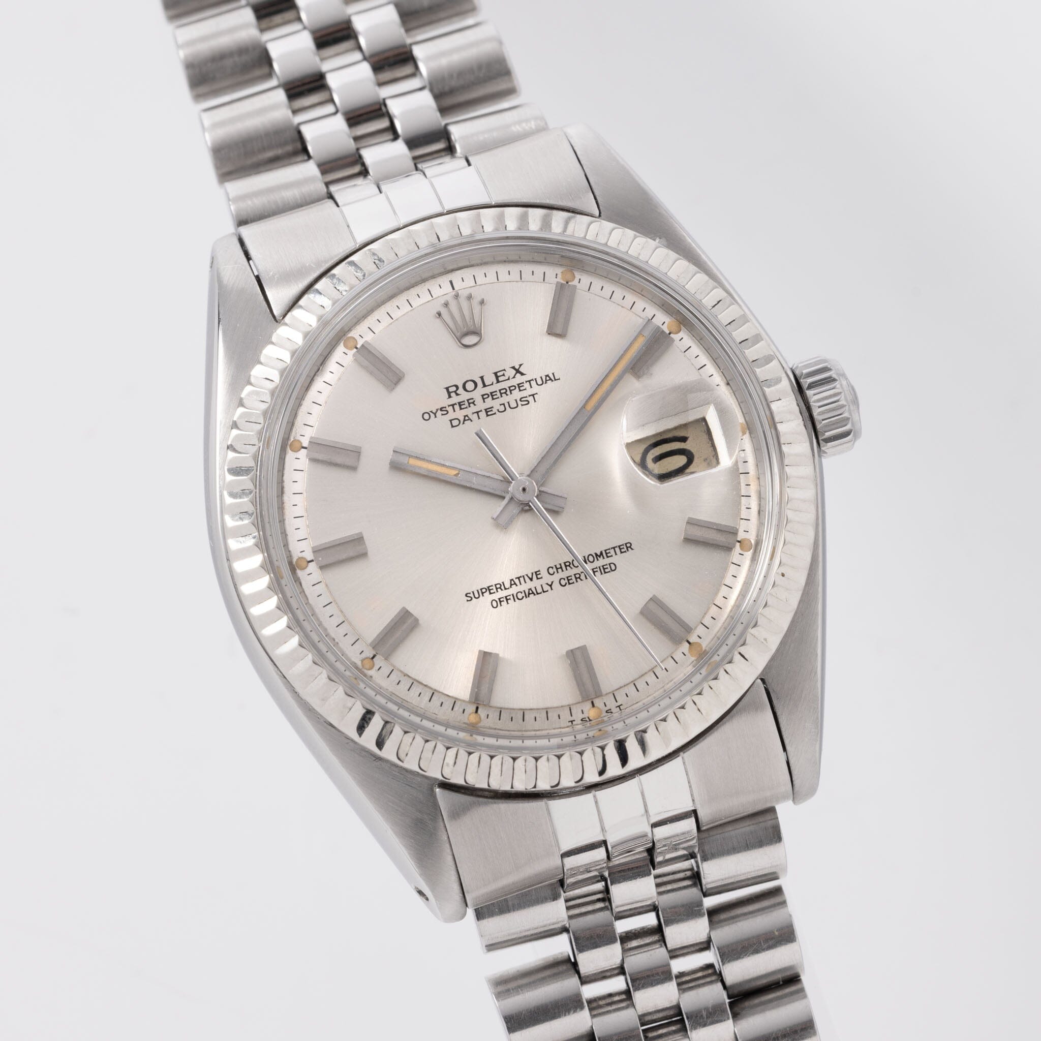 Rolex Datejust Wide Boy Dial ref 1601 jubilee bracelet