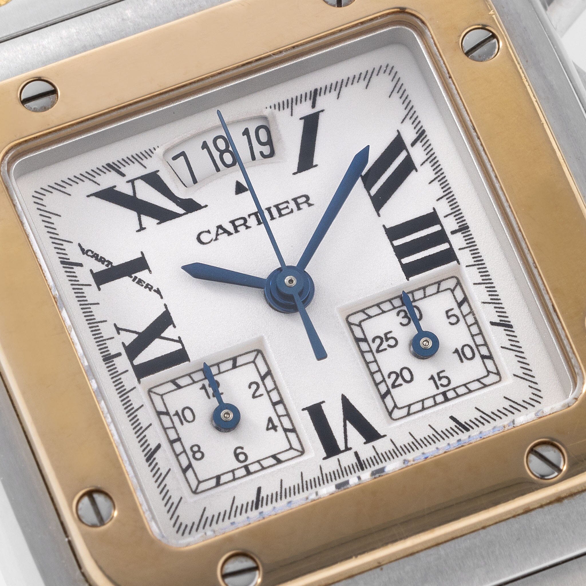 Cartier Santos Galbee chronoflex 2425 steel and gold