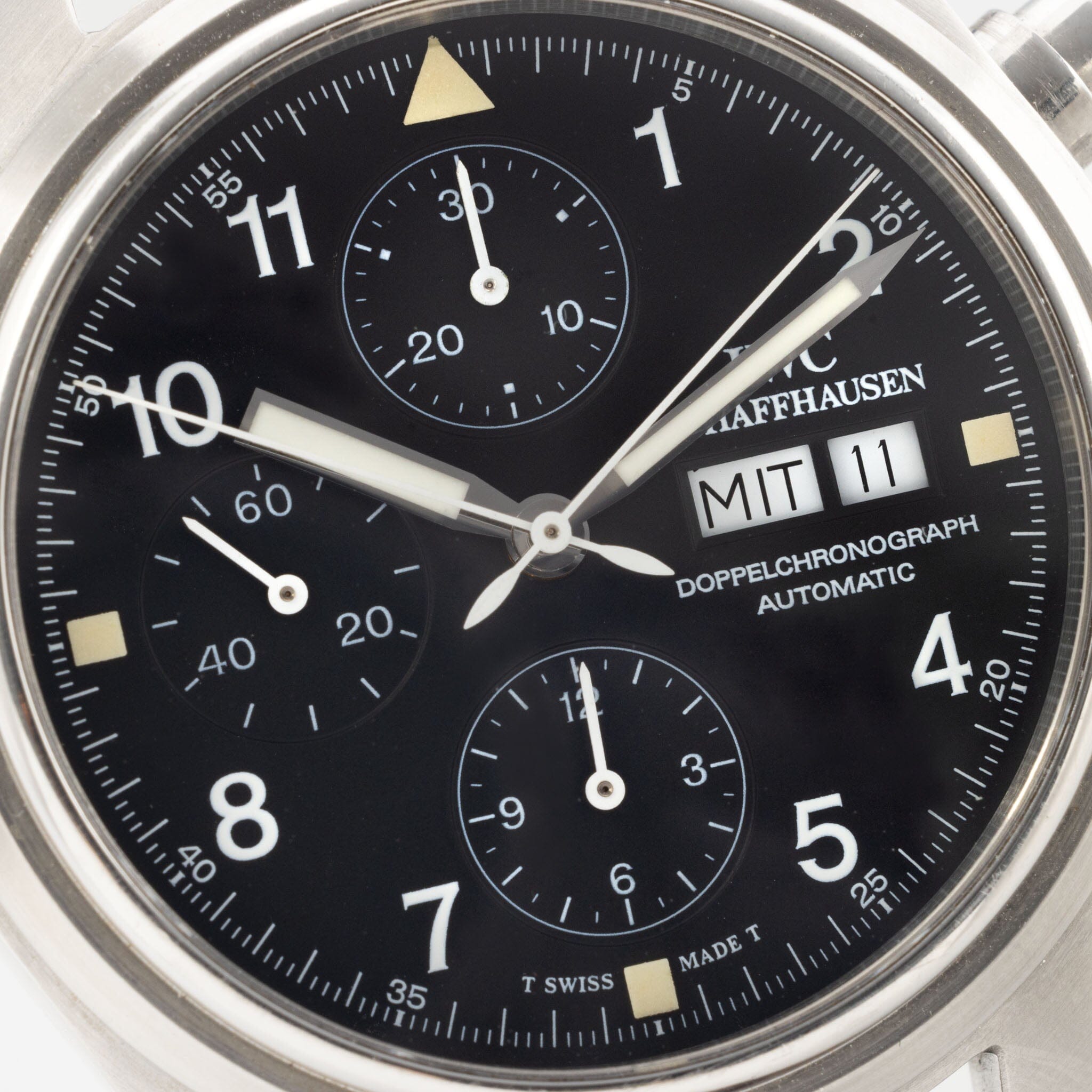 IWC Doppelchronograph Flieger Uhr 3713 Split Chronograph