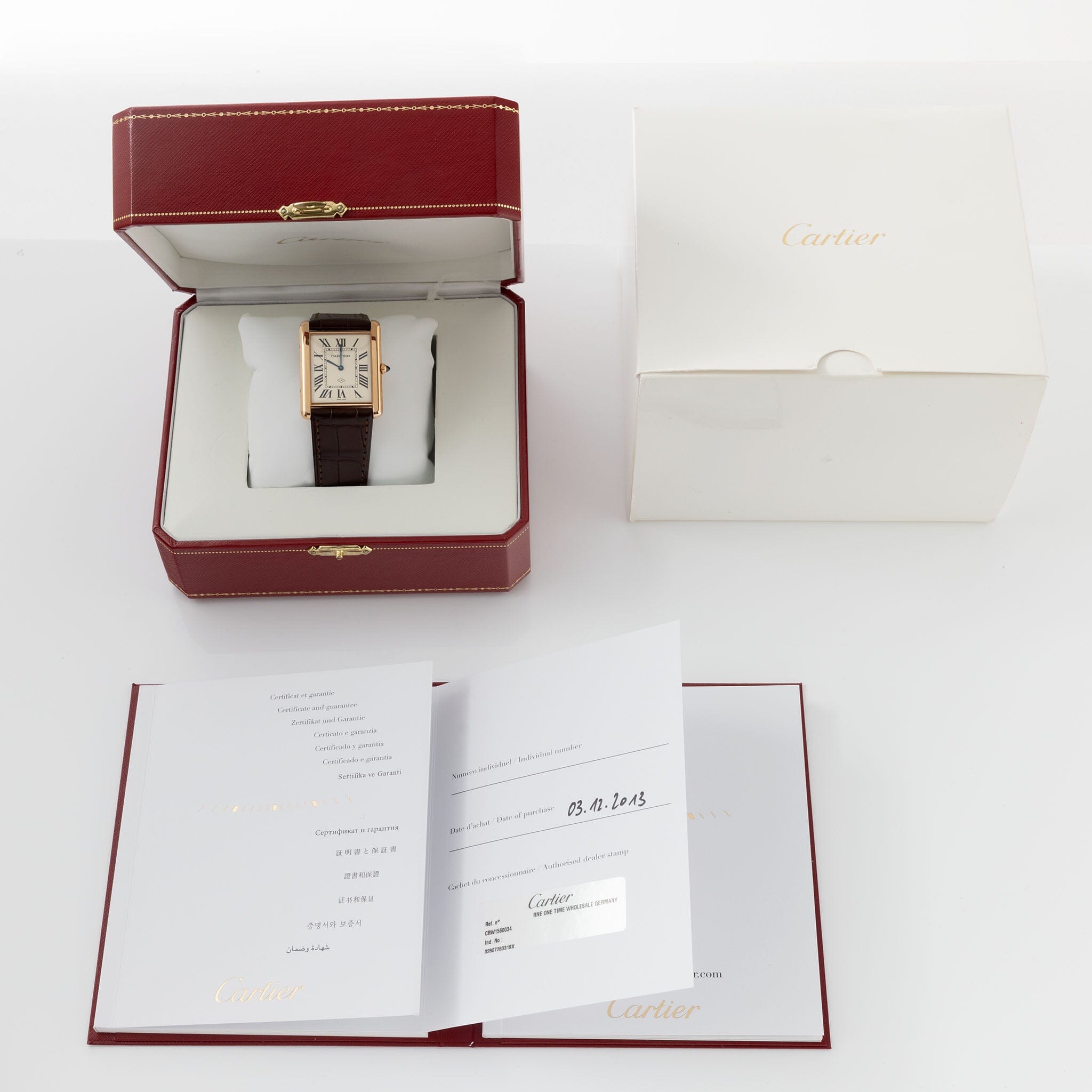 Cartier Tank Louis XL 3280 Collaborateur Edition 18kt Rose Gold Box an