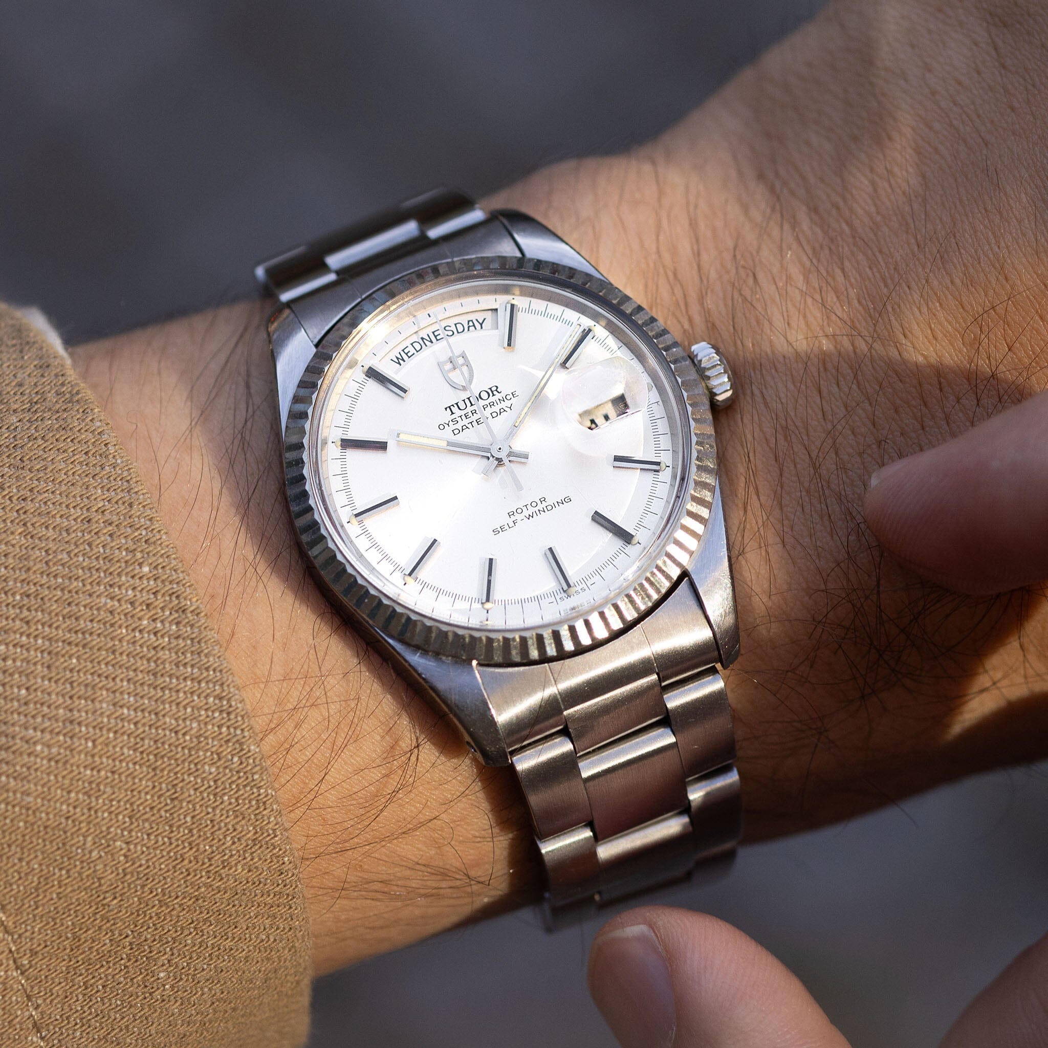 Tudor Prince Jumbo Date and Day 7019/4 Silver Dial