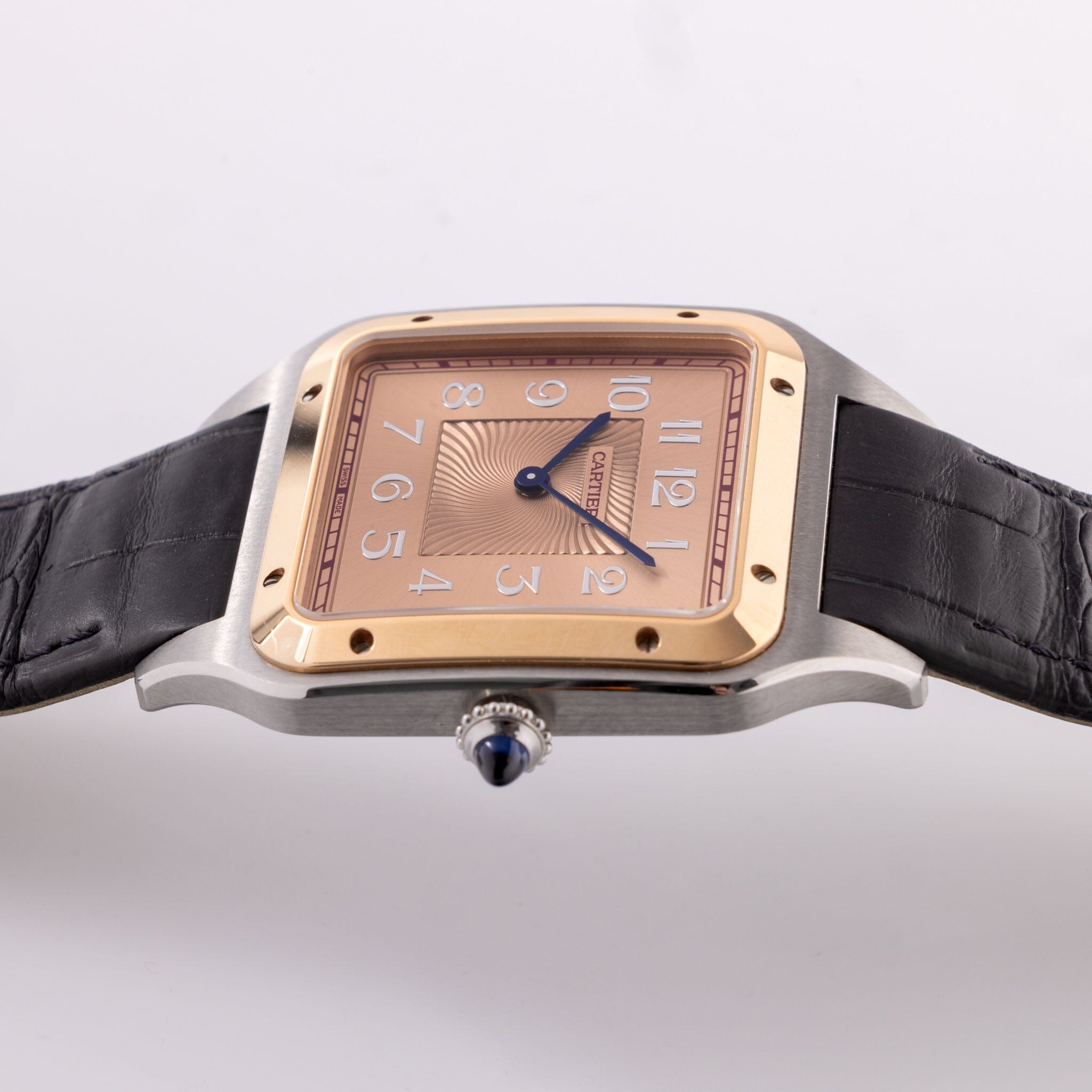 Cartier Santos Dumont Steel and Rose Gold Limited Edition Salmon Dial
