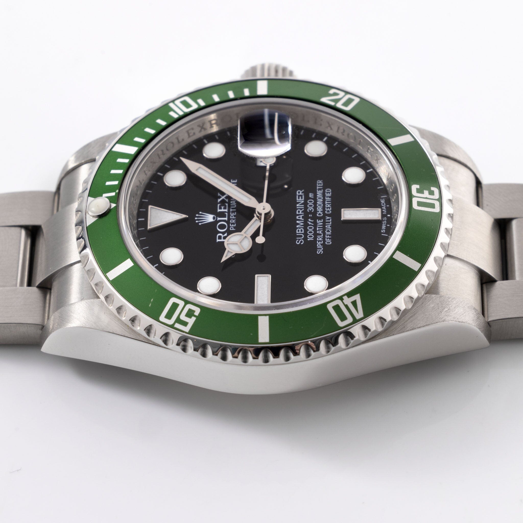 Rolex Submariner Date Green Bezel Box and Papers Ref 16610LV 
